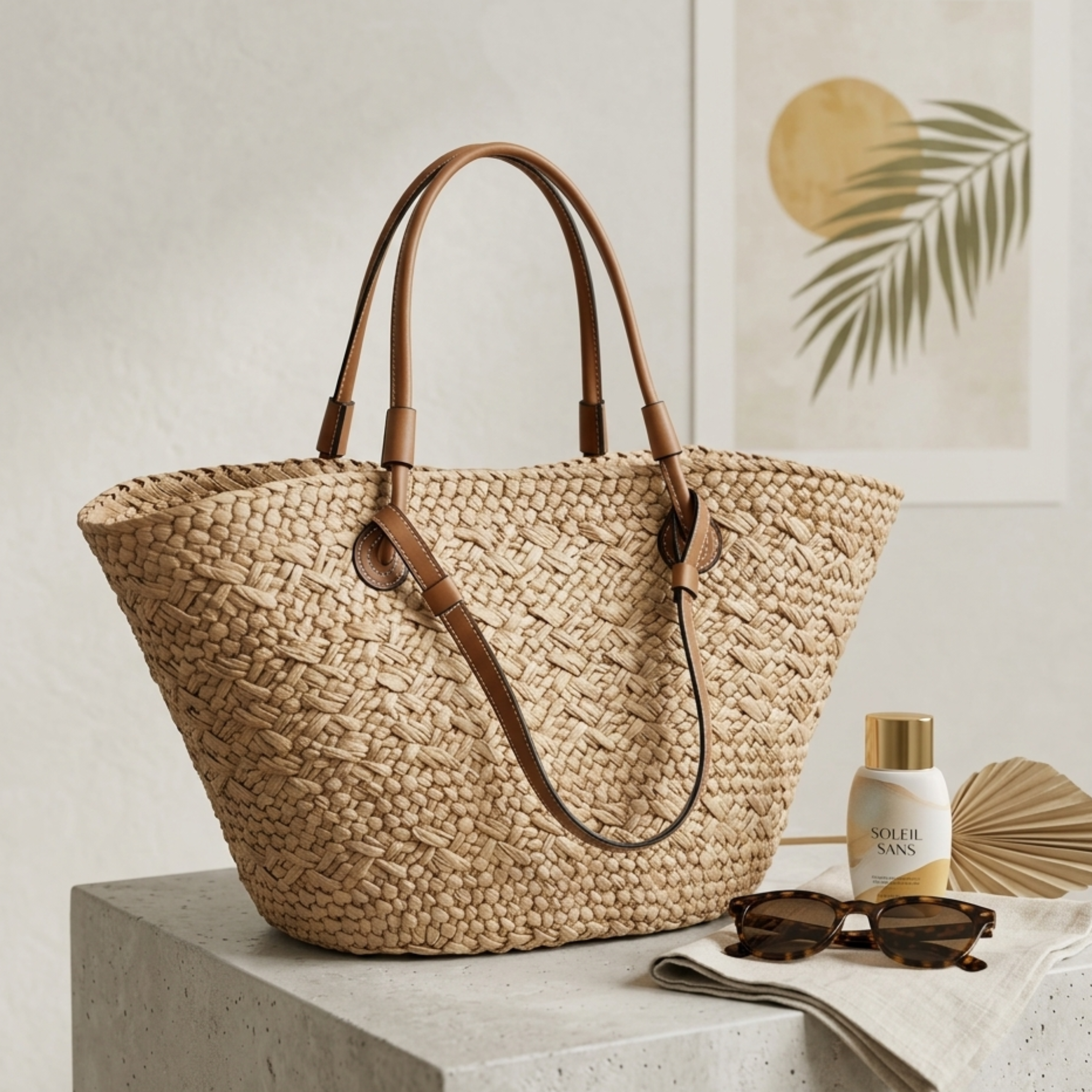 Handcrafted Rattan Wicker Summer Tote Bag – Sustainable Bags
