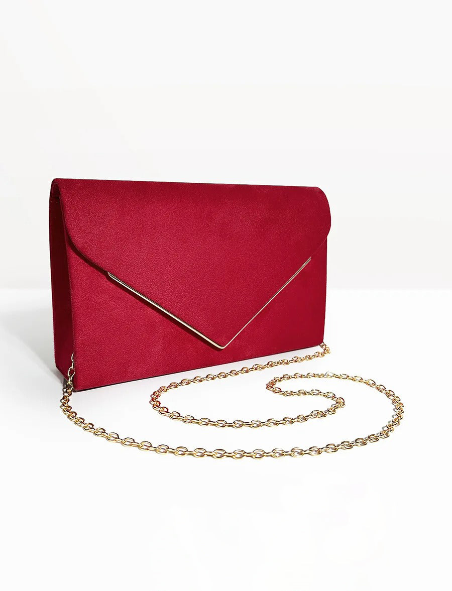 Noctura Wildleder Samt Umschlag Clutch