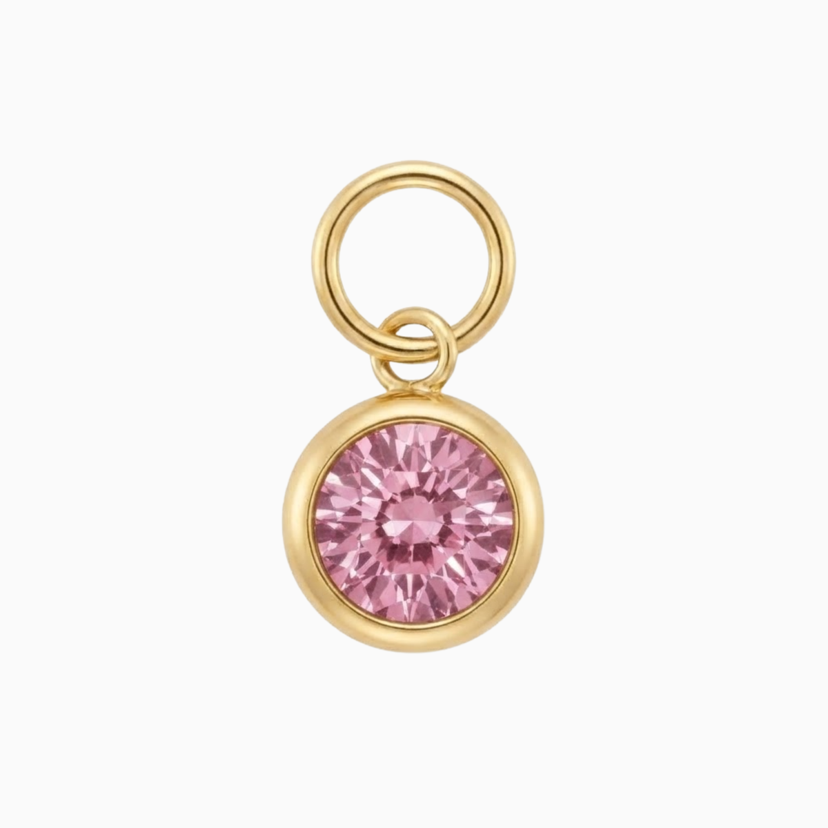 Charms - Klassischer runder Geburtsstein-Anhänger für Oktober