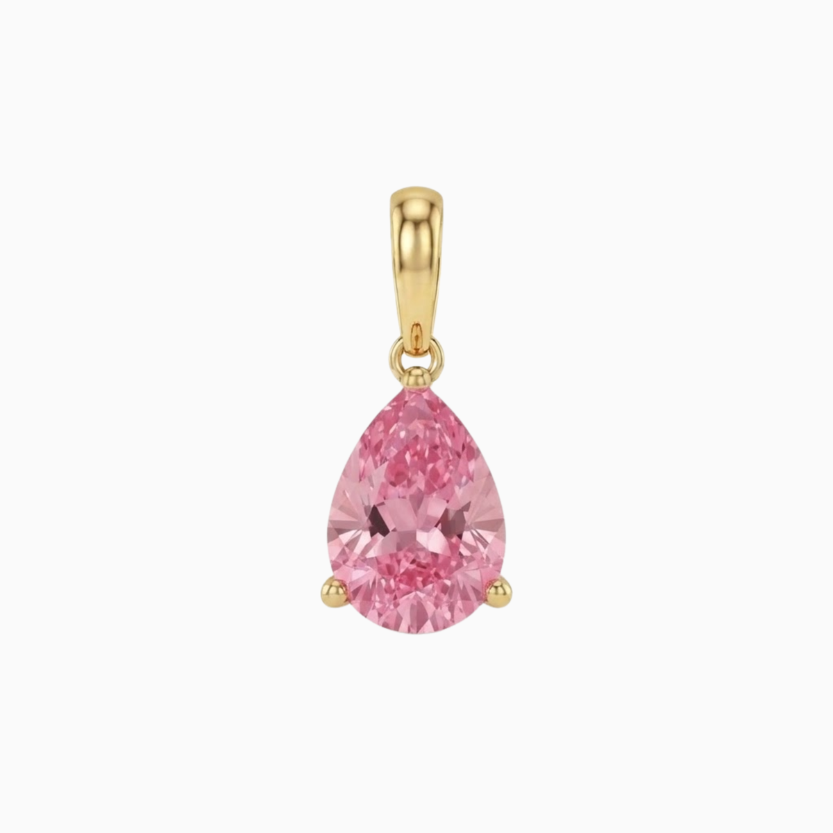 Charms - October Teardrop Birthstone Pendant