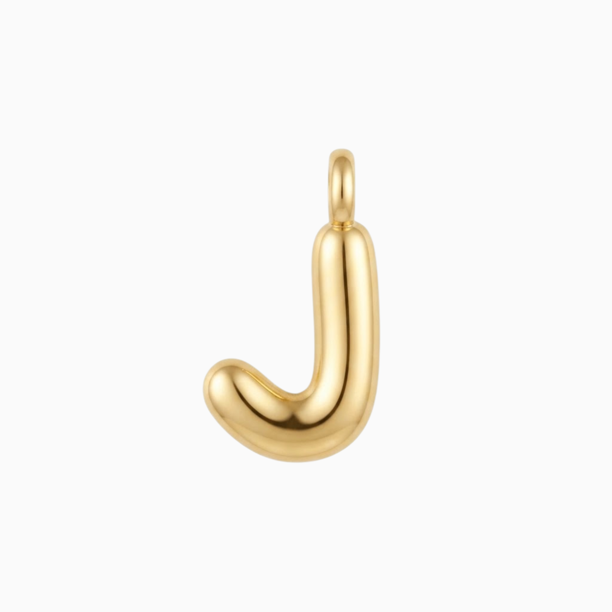 Anhänger - Goldener Anhänger mit J in Blasenschrift
