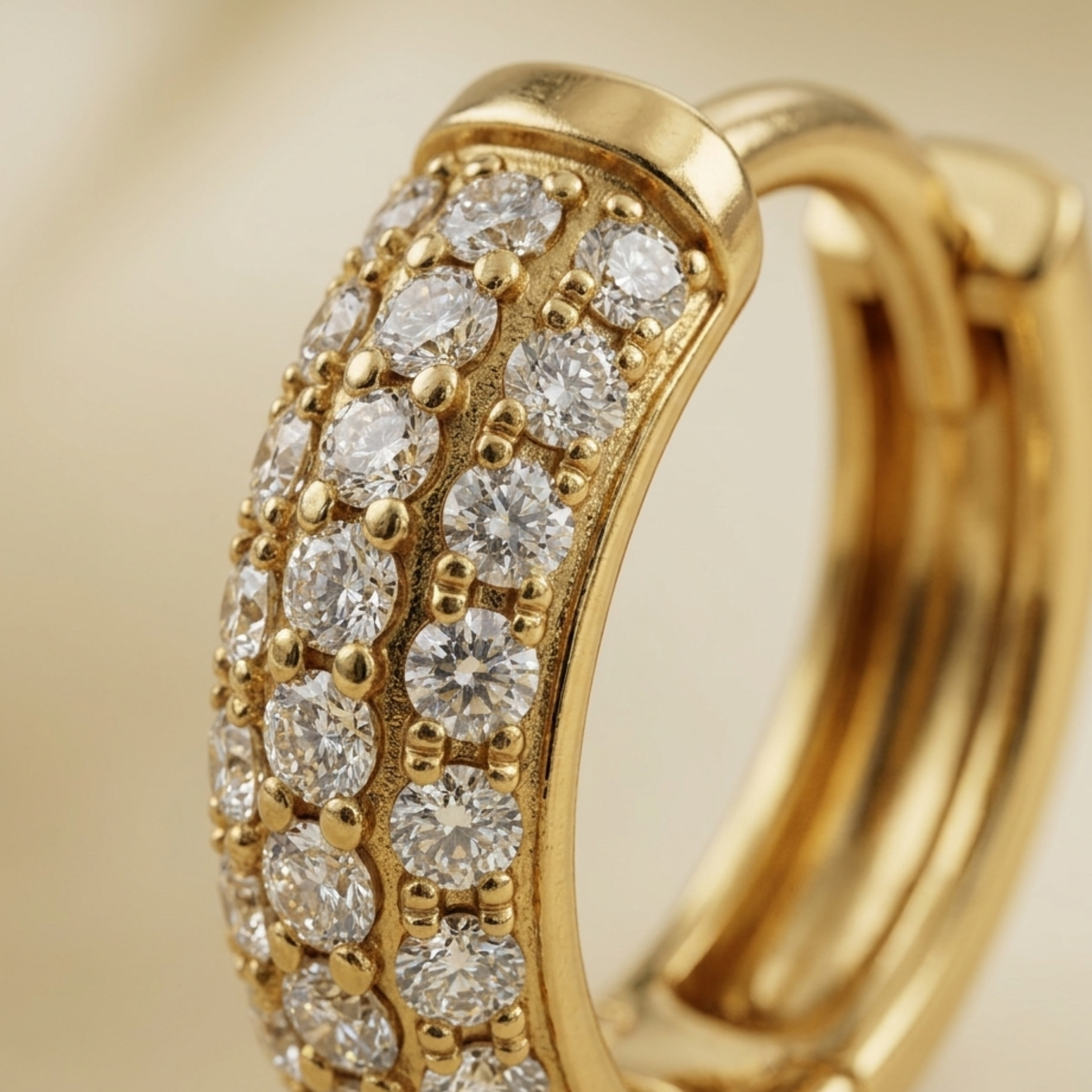 Eloria Diamond Huggie Hoop Earrings