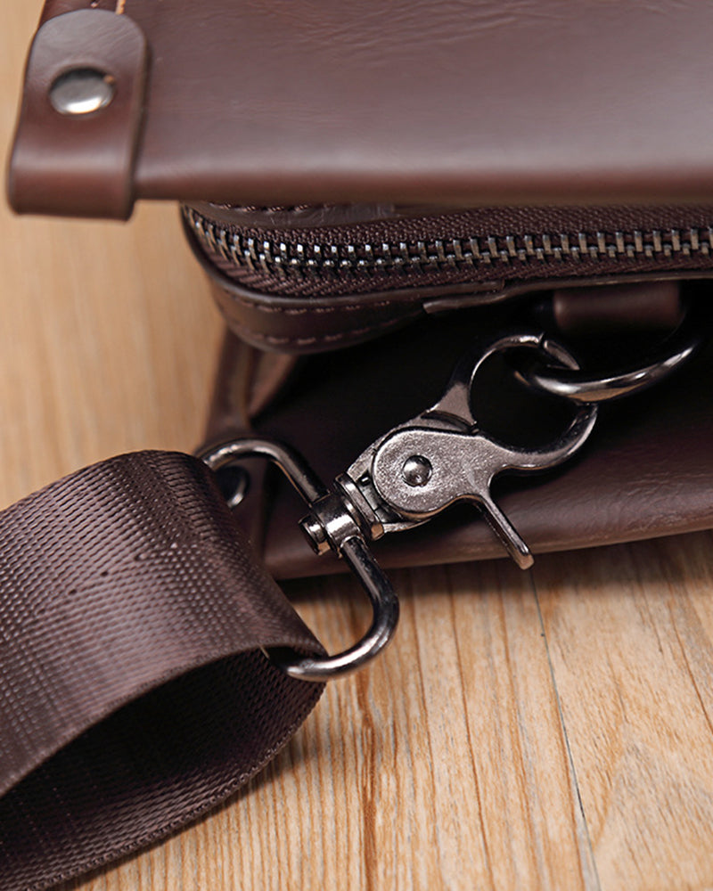 Executive Edge Premium Leather Laptop Briefcase