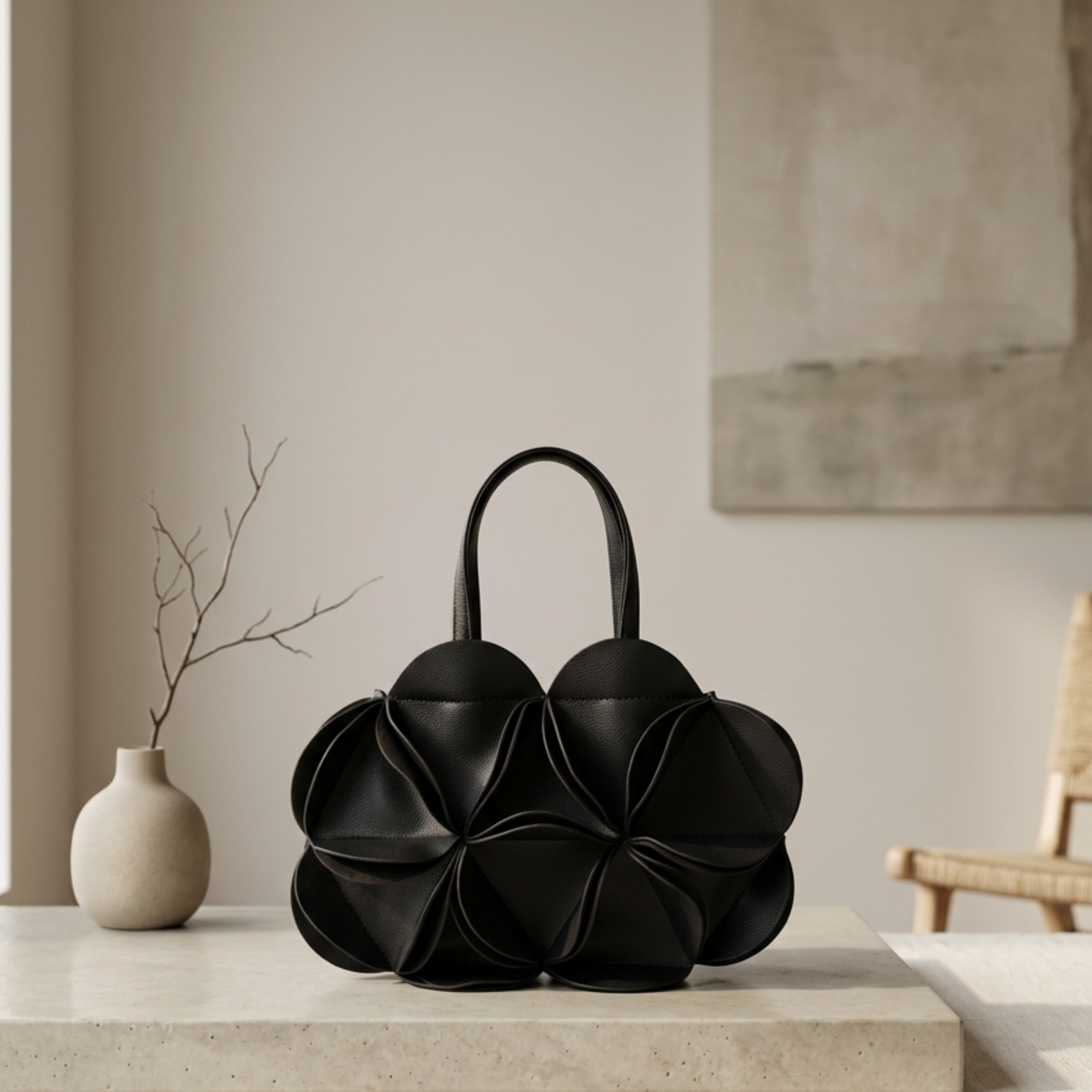 Rosethorne Handtasche aus echtem Leder mit Blumenmuster