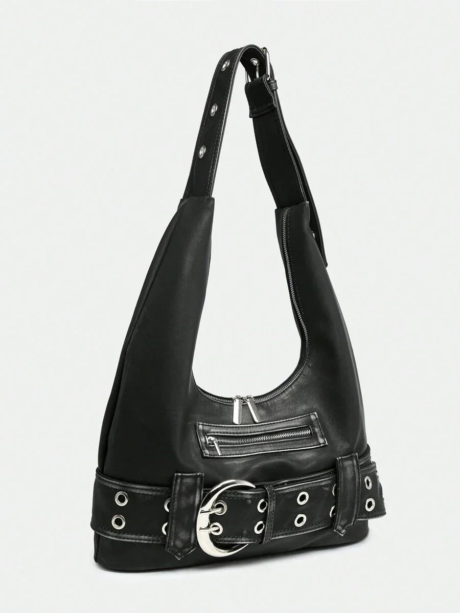 Rebel Luxe Used Schnallen Hobo Tasche