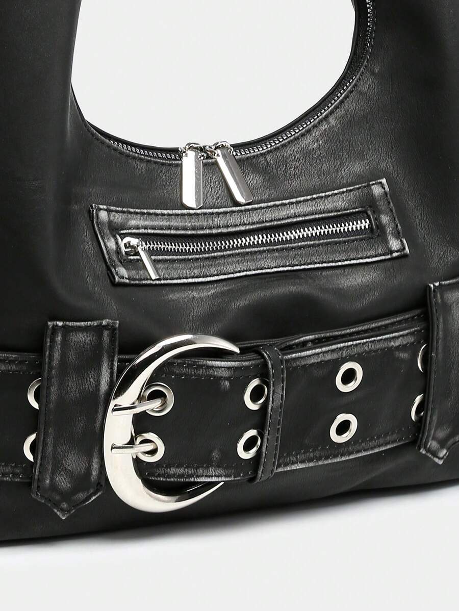 Rebel Luxe Used Schnallen Hobo Tasche