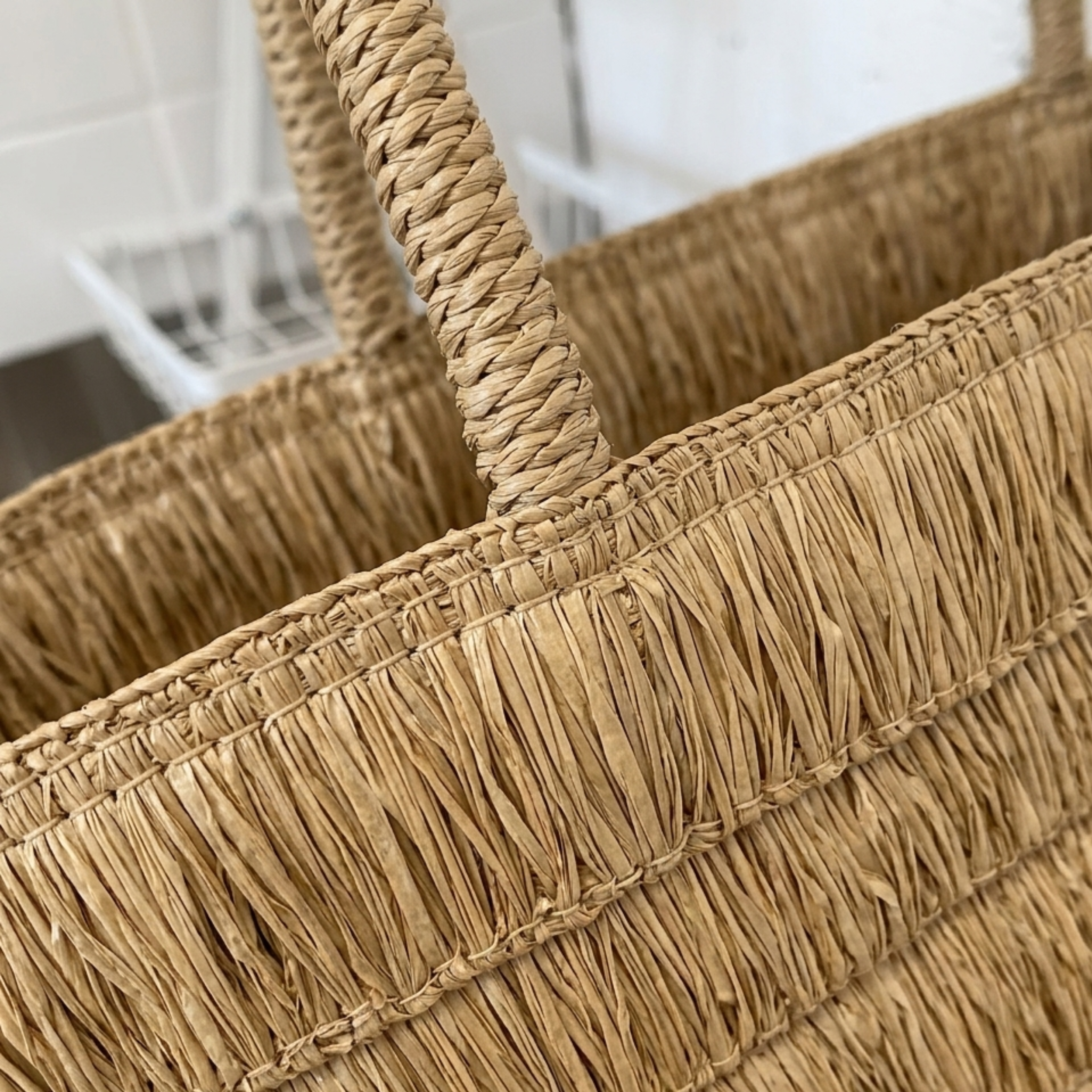 Ästhetische sommerliche gewebte Umhängetasche – nachhaltige Tasche