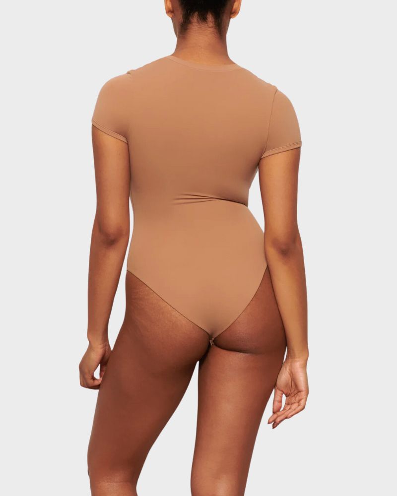 Alltags-Wear Nahtloses T-Shirt Bodysuit