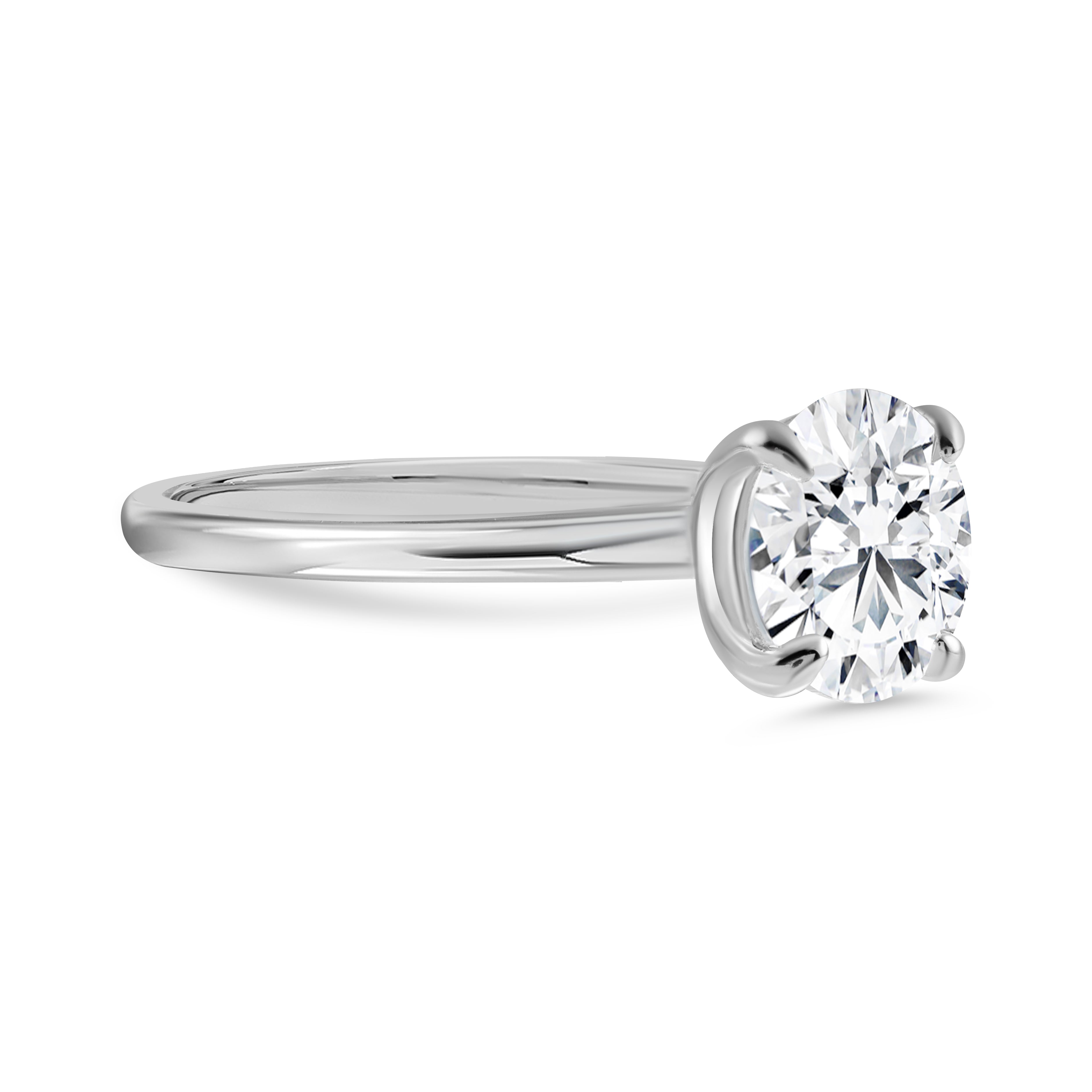 Ewige Eleganz Moissanite Solitär Ring aus Sterlingsilber