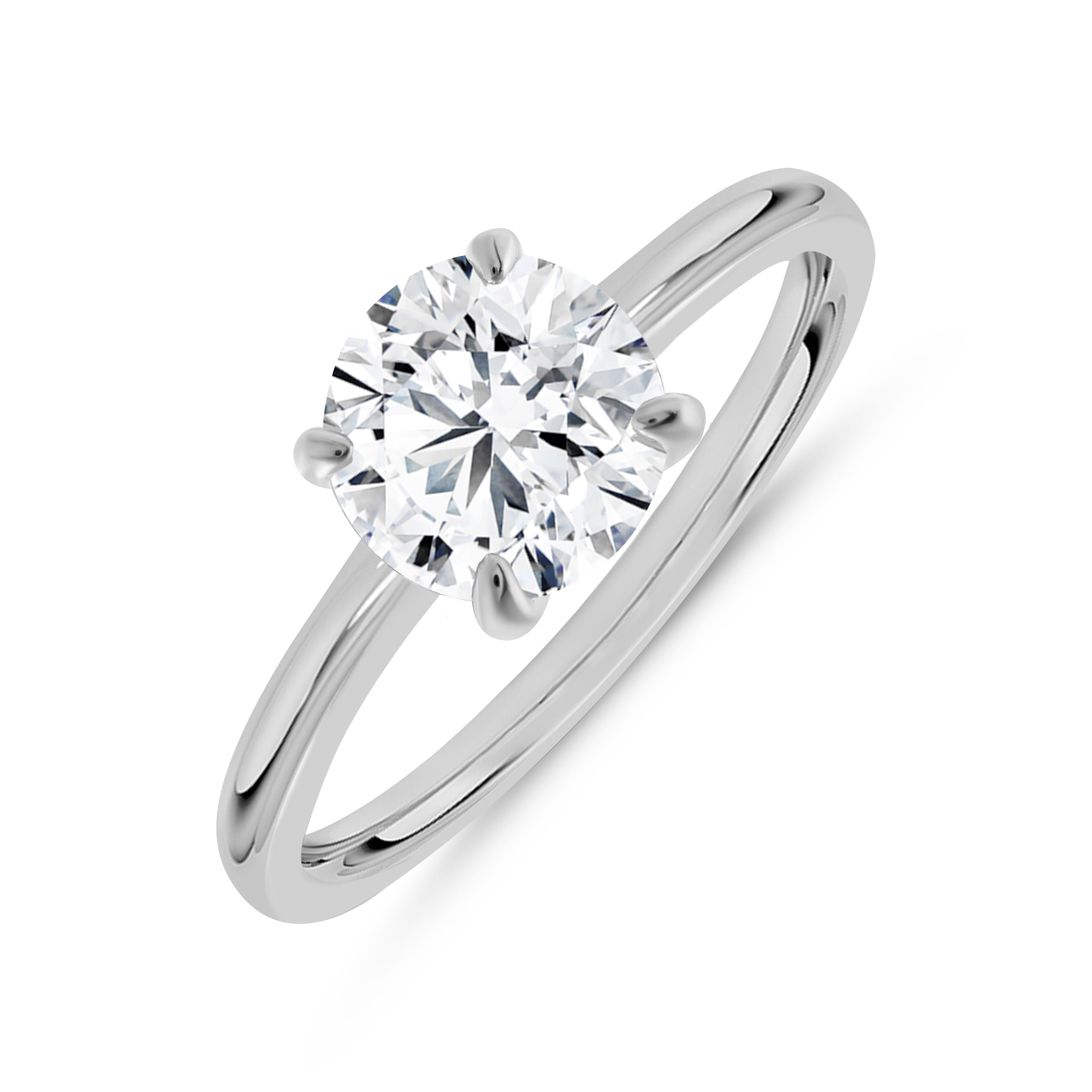 Ewige Eleganz Moissanite Solitär Ring aus Sterlingsilber