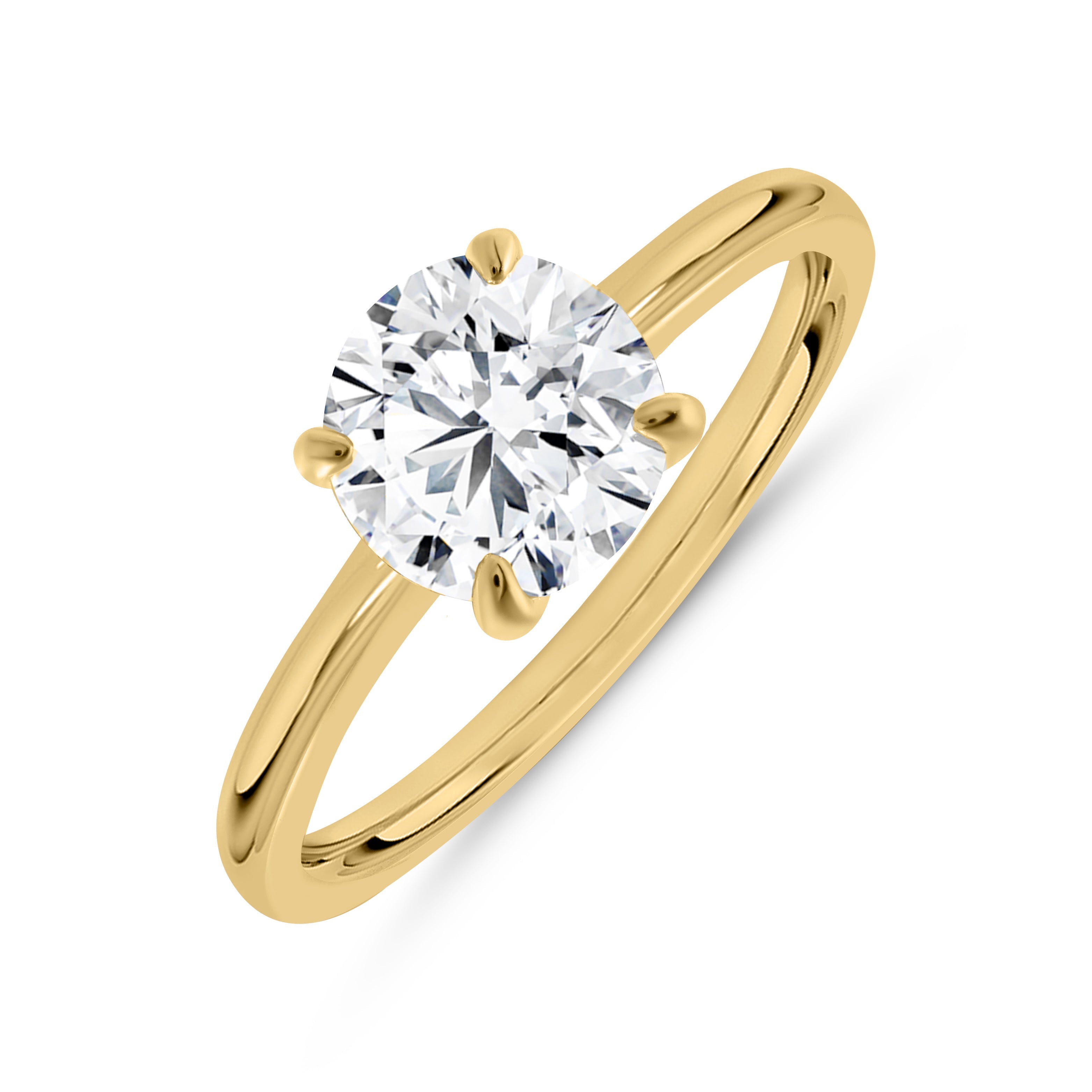 Ewige Eleganz Moissanite Solitär Goldring