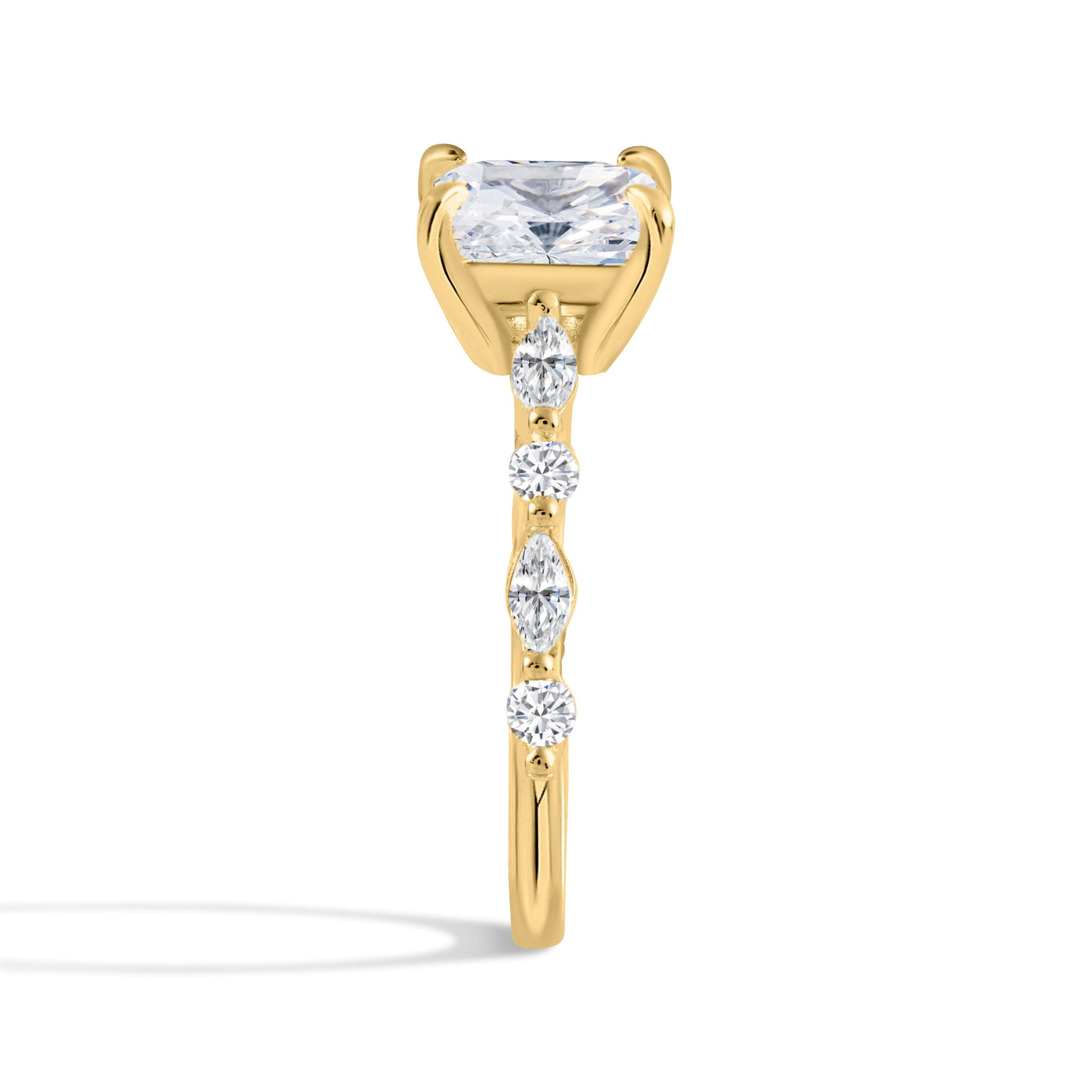 Ewige Gnade Moissanite Gold Verlobungsring