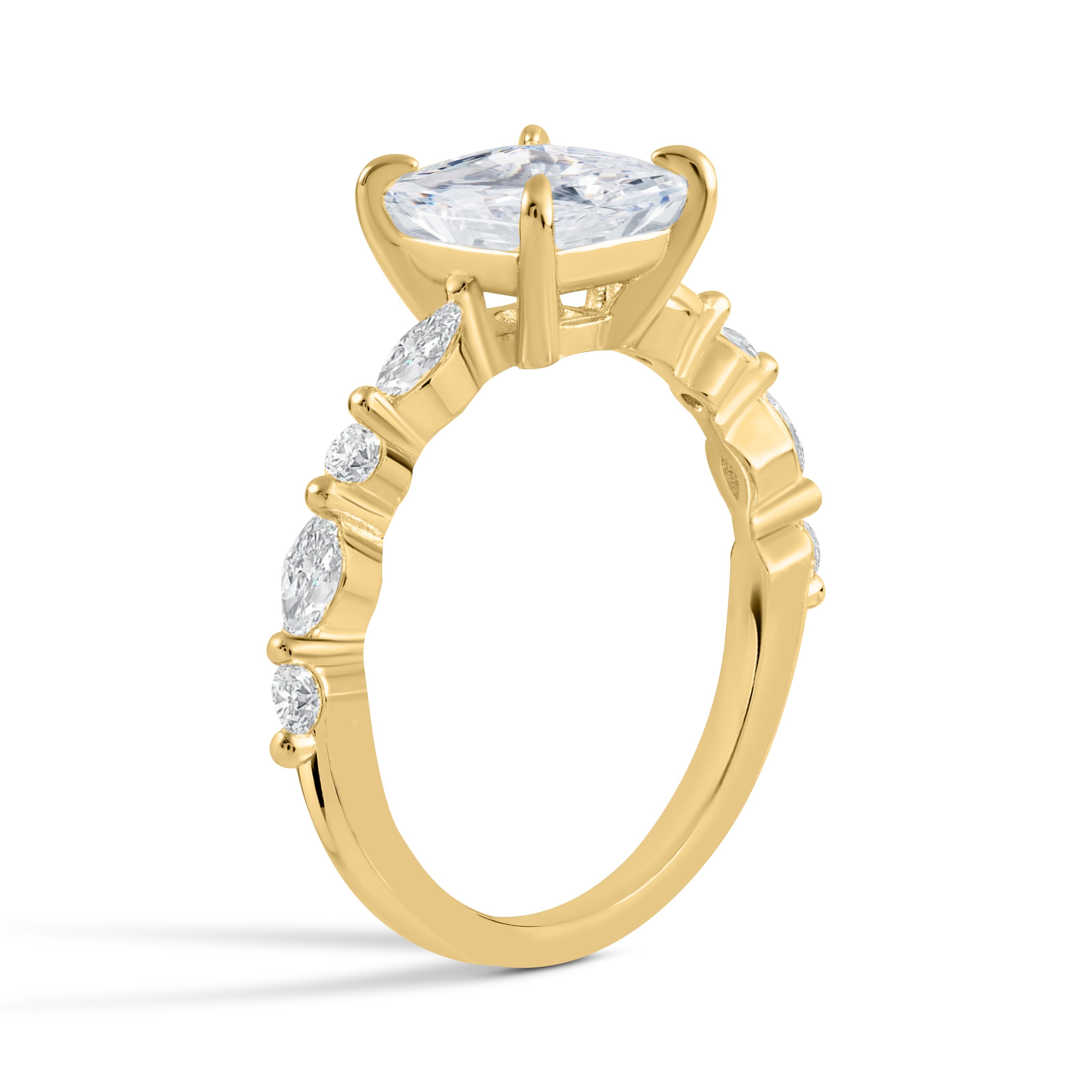 Ewige Gnade Moissanite Gold Verlobungsring