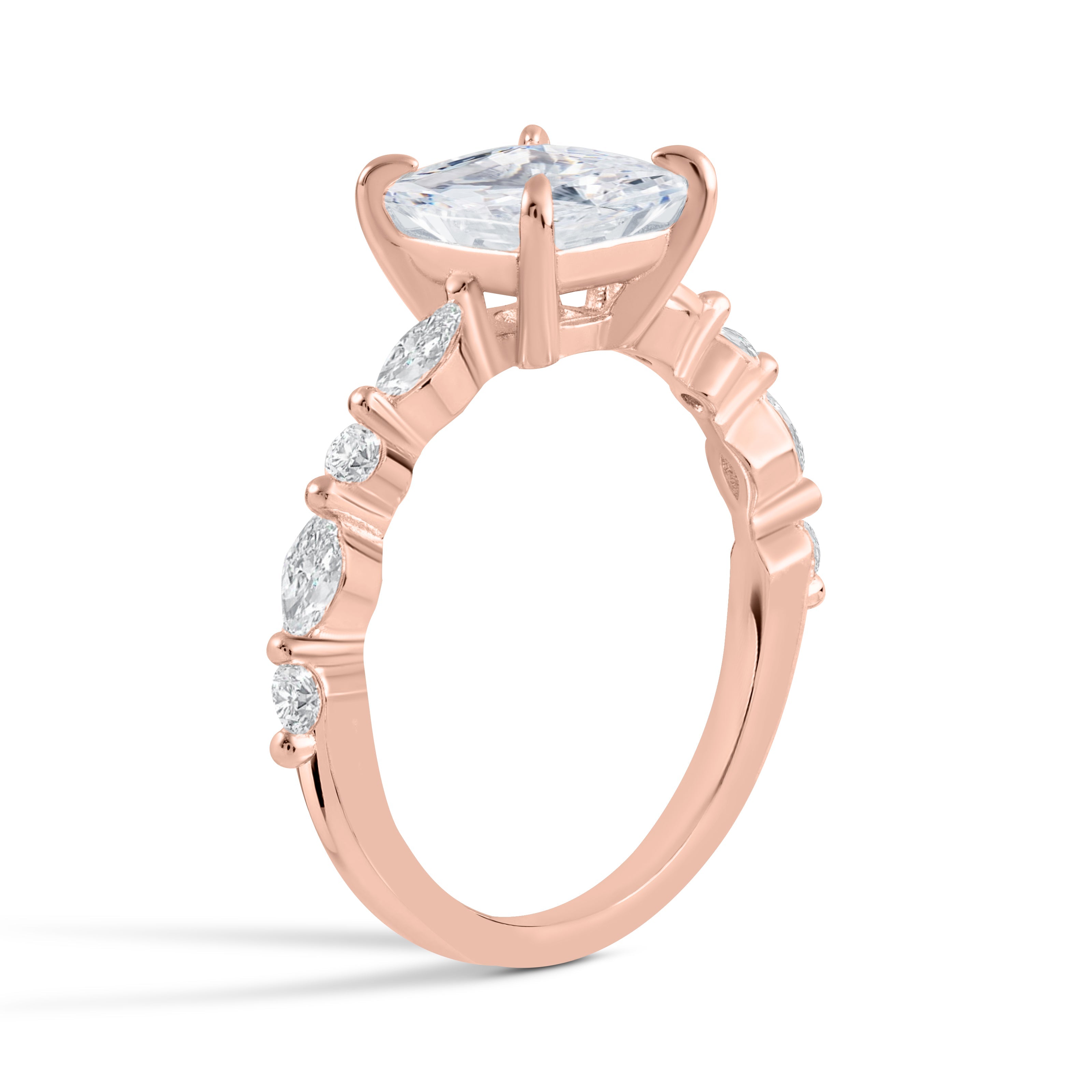 Ewige Gnade Moissanite Rose Gold Verlobungsring
