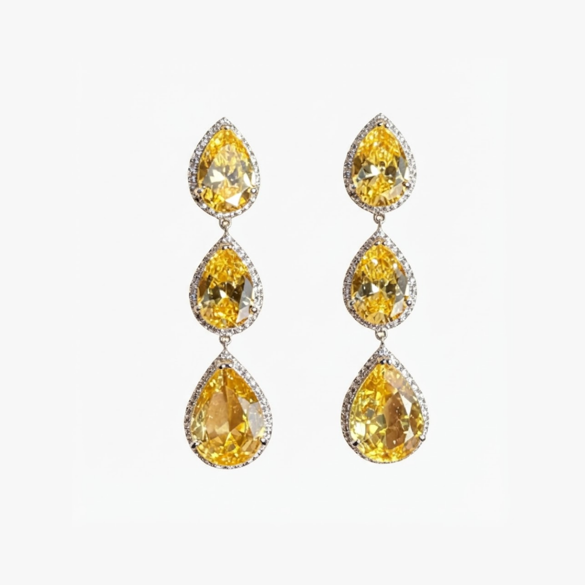 Peonea Golden Charm Drop Earrings