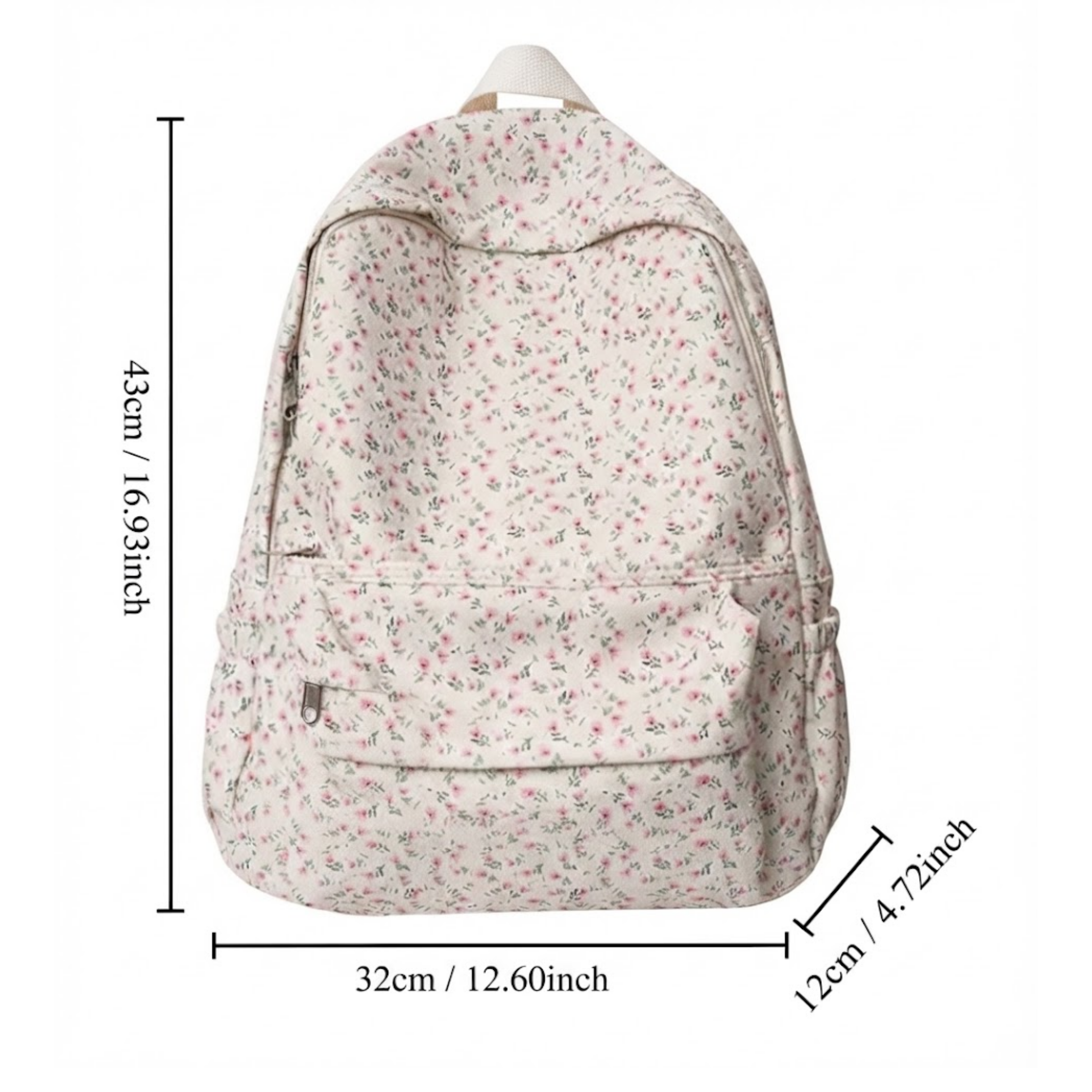 Violetter Blumen-Nylonrucksack