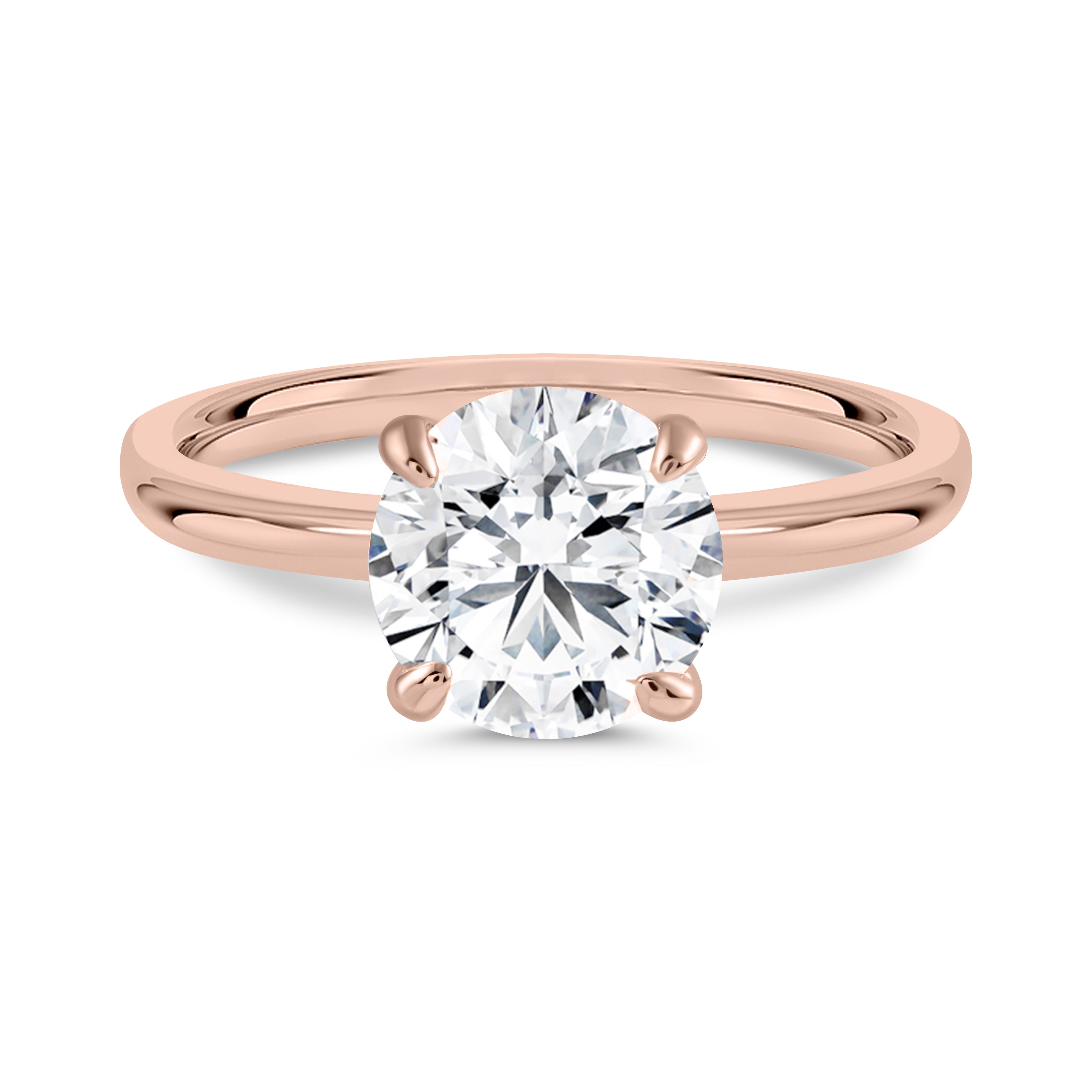 Ewige Eleganz Moissanite Solitär Roségold Ring