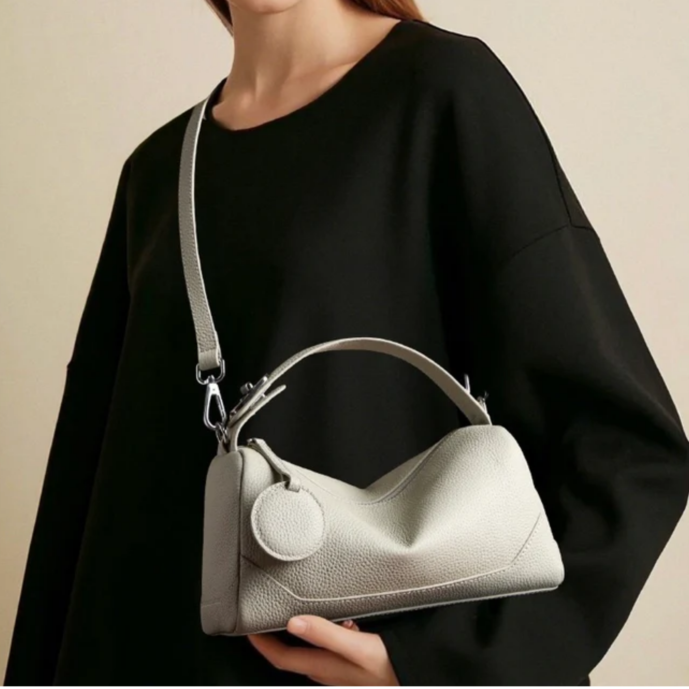 Euphéra Echtleder Boston-Tasche