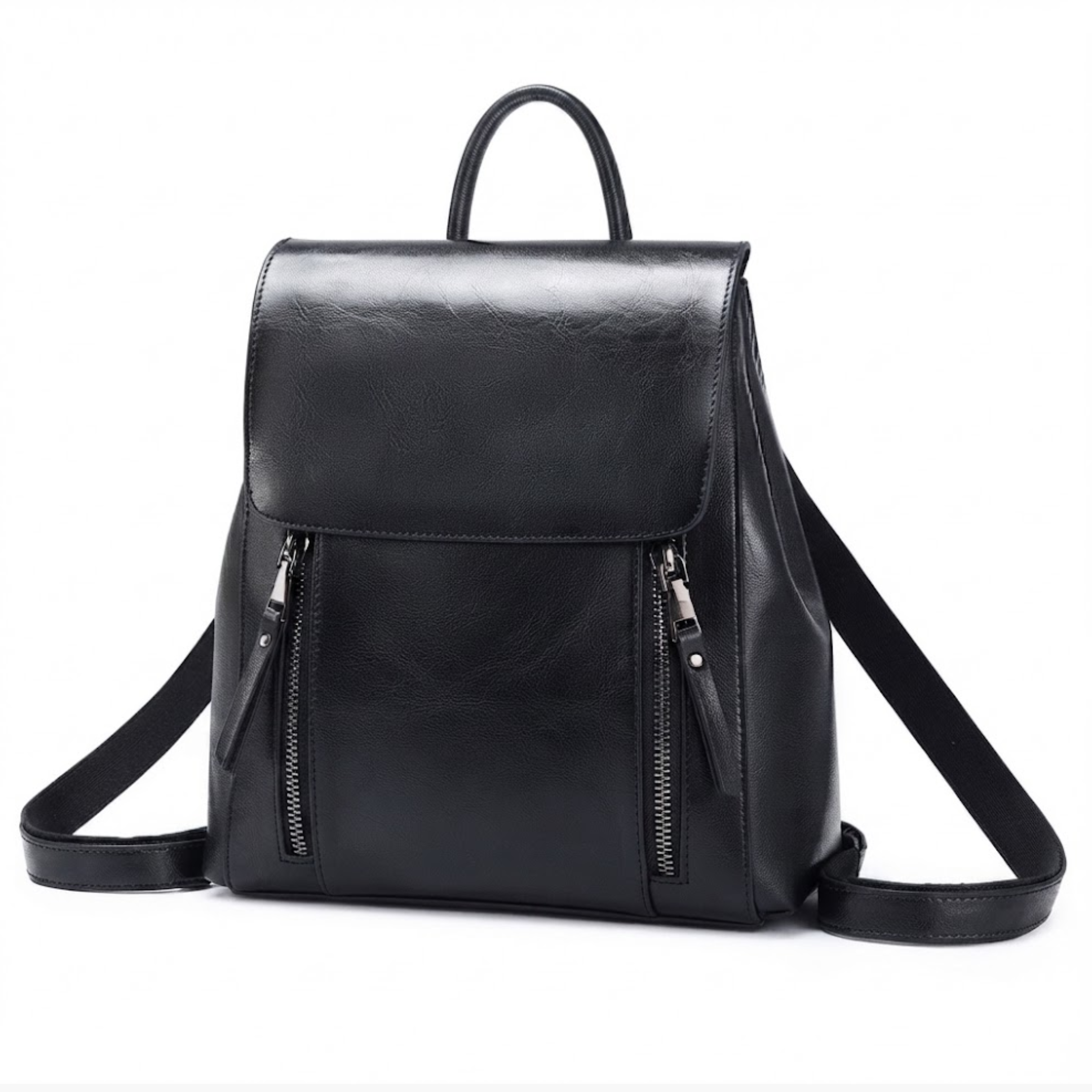 Sypheria Classic Leather Backpack