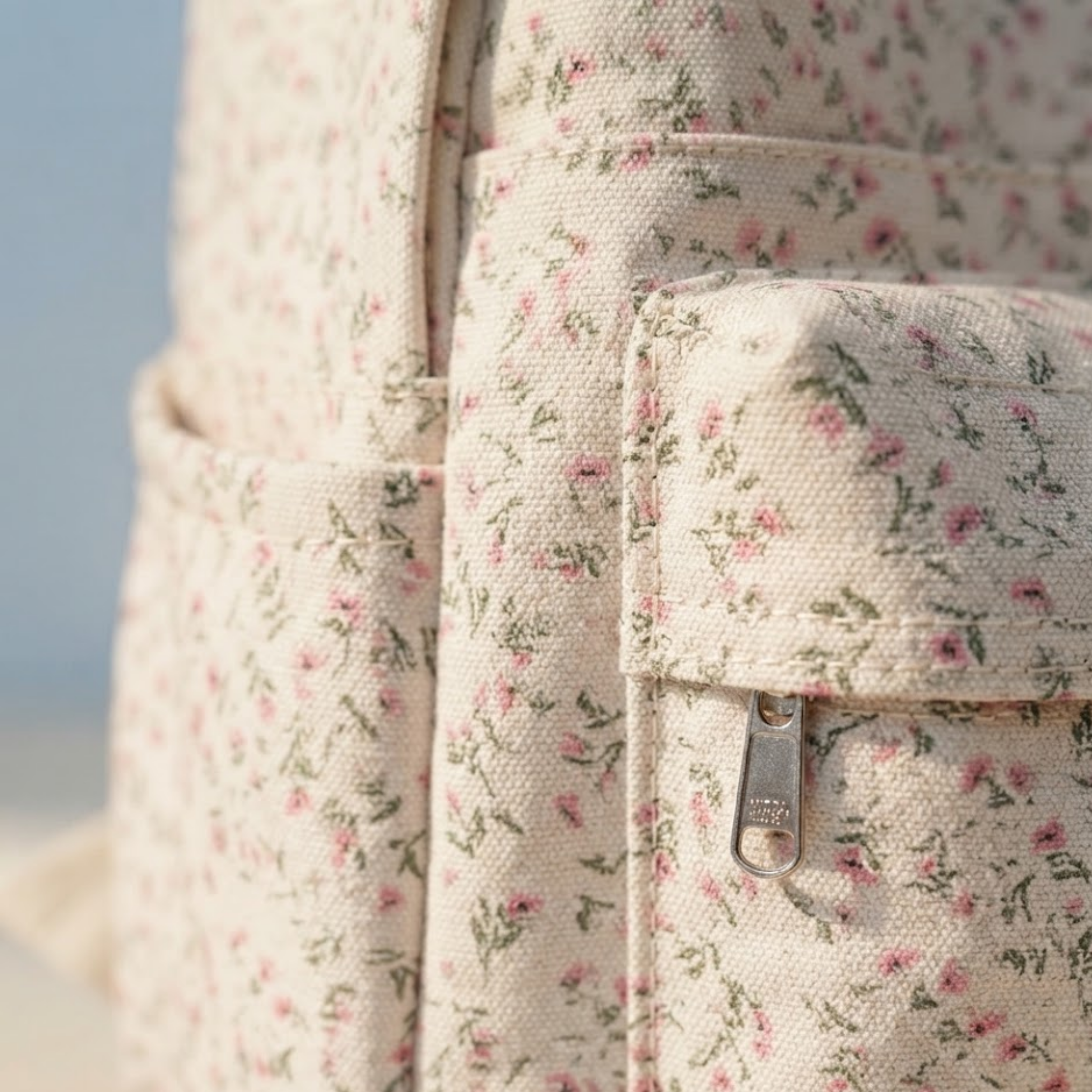 Violetter Blumen-Nylonrucksack