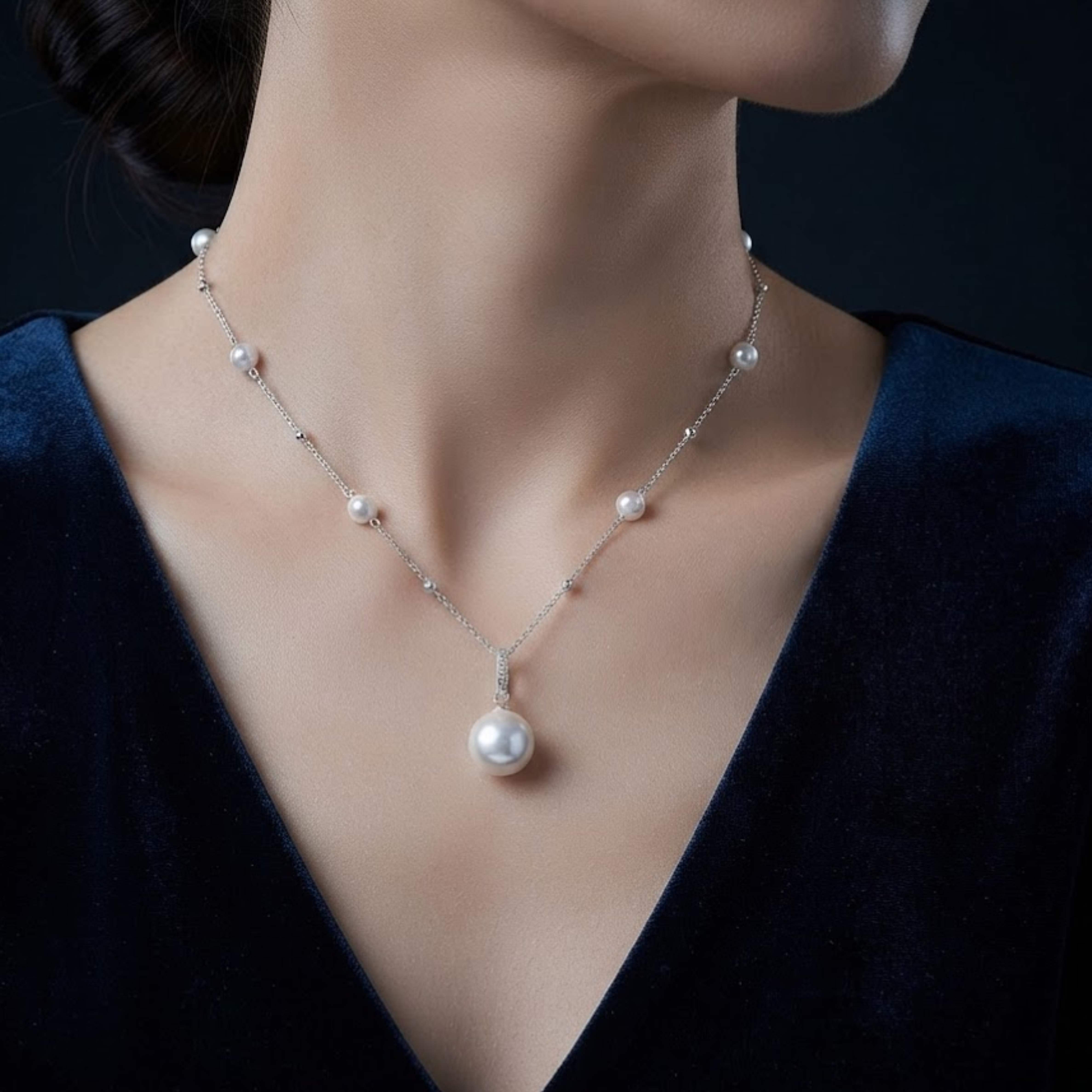 Ivana-Silber-Perlenkette