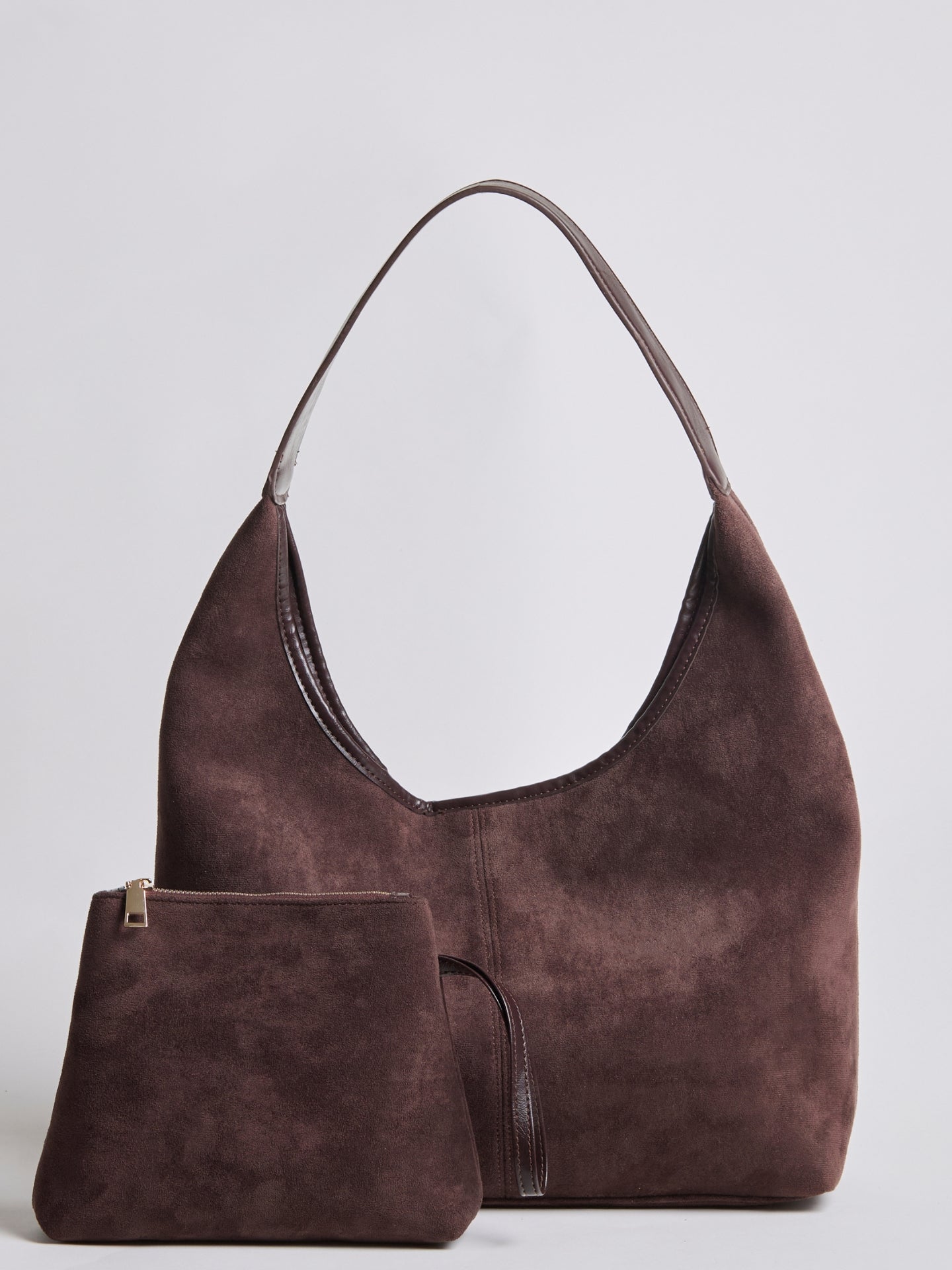 Elegante vegane Leder-Halbmond-Tasche
