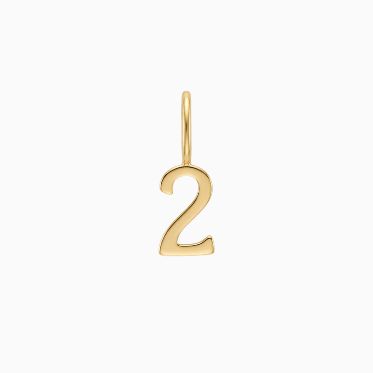 Anhänger „Charms“ - Goldene Zahl 2