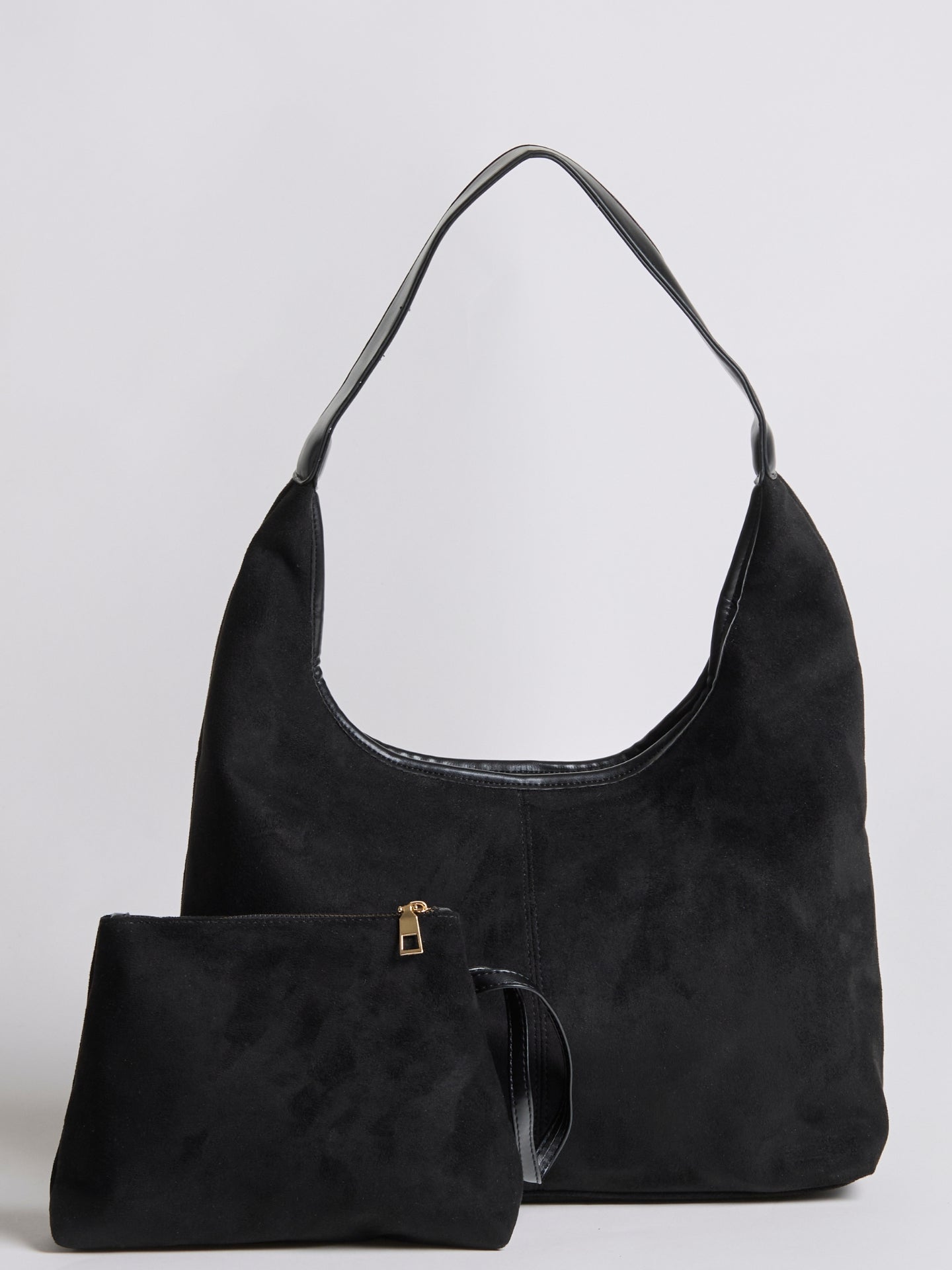 Elegante vegane Leder-Halbmond-Tasche