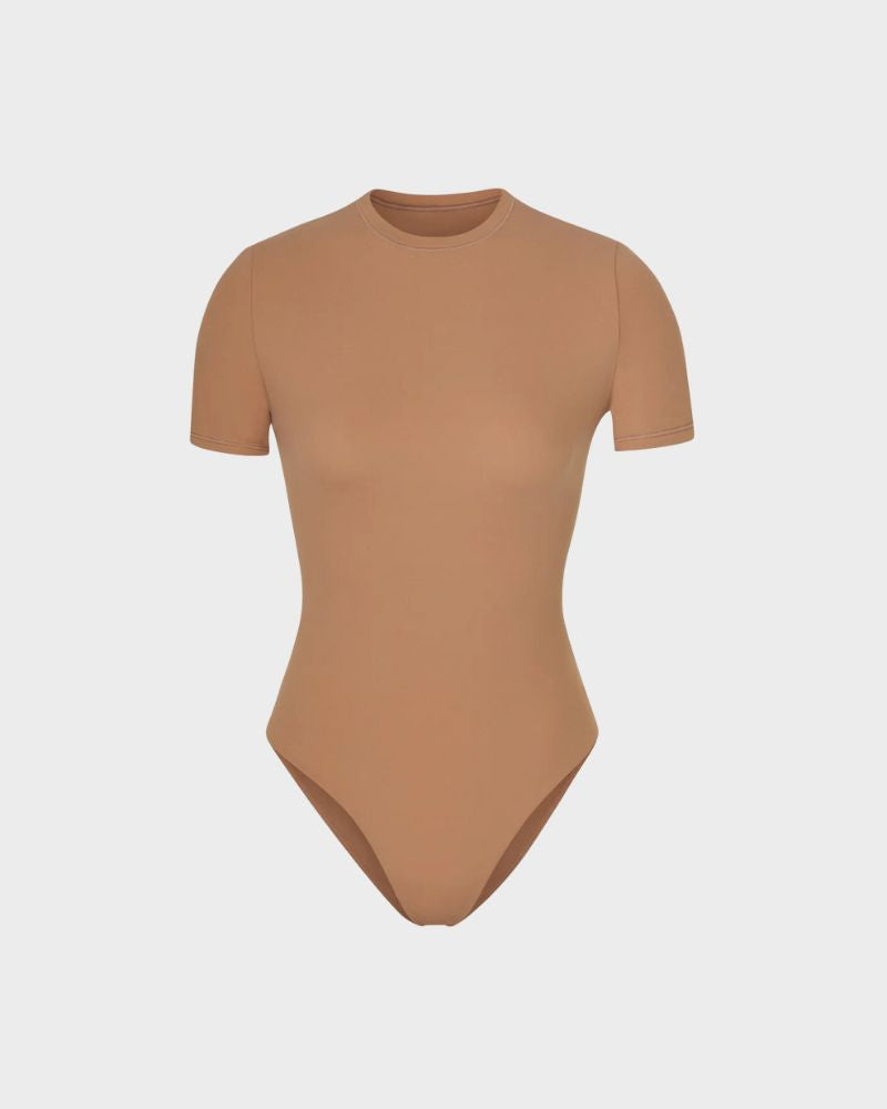 Alltags-Wear Nahtloses T-Shirt Bodysuit