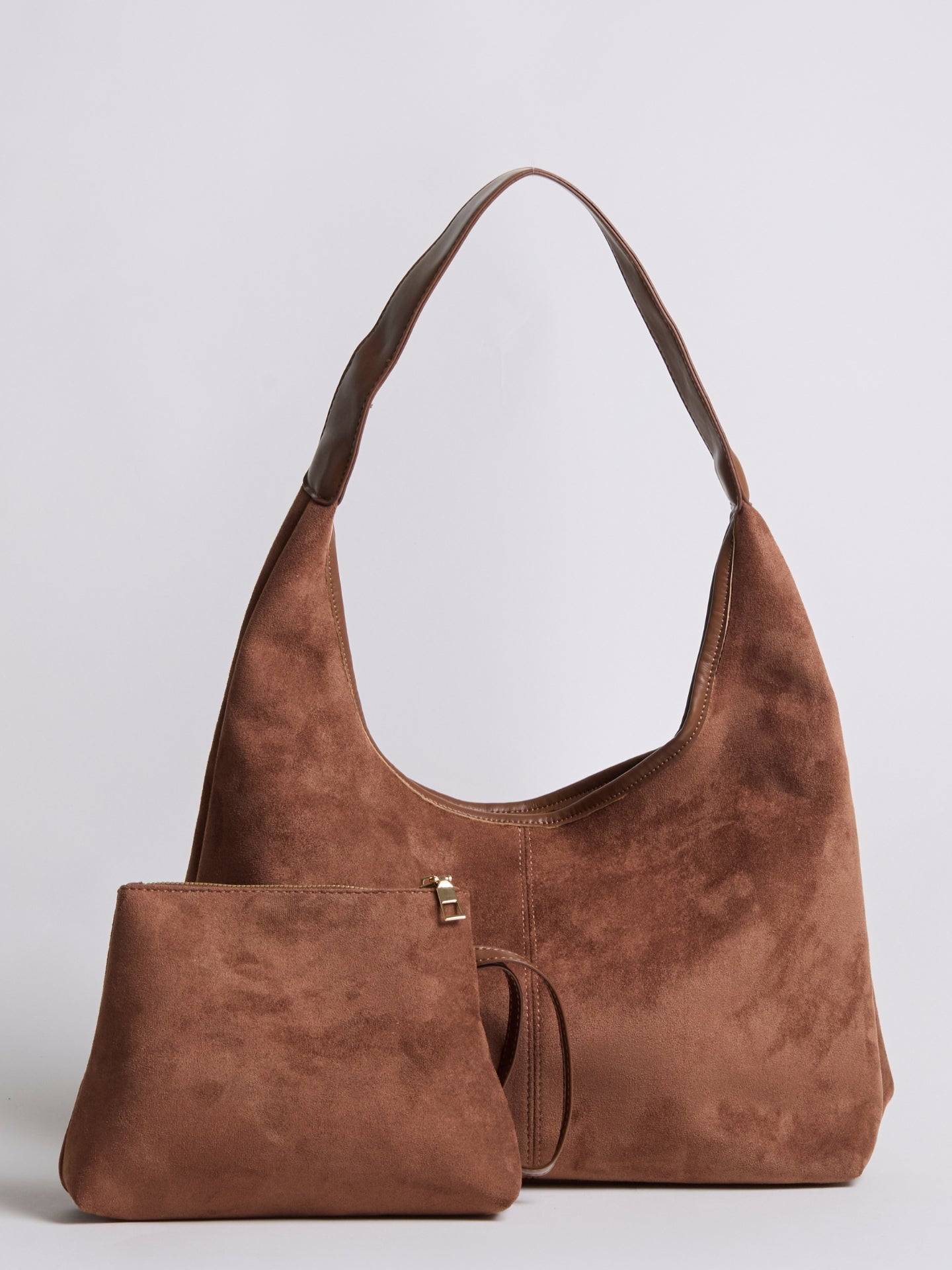 Elegante vegane Leder-Halbmond-Tasche