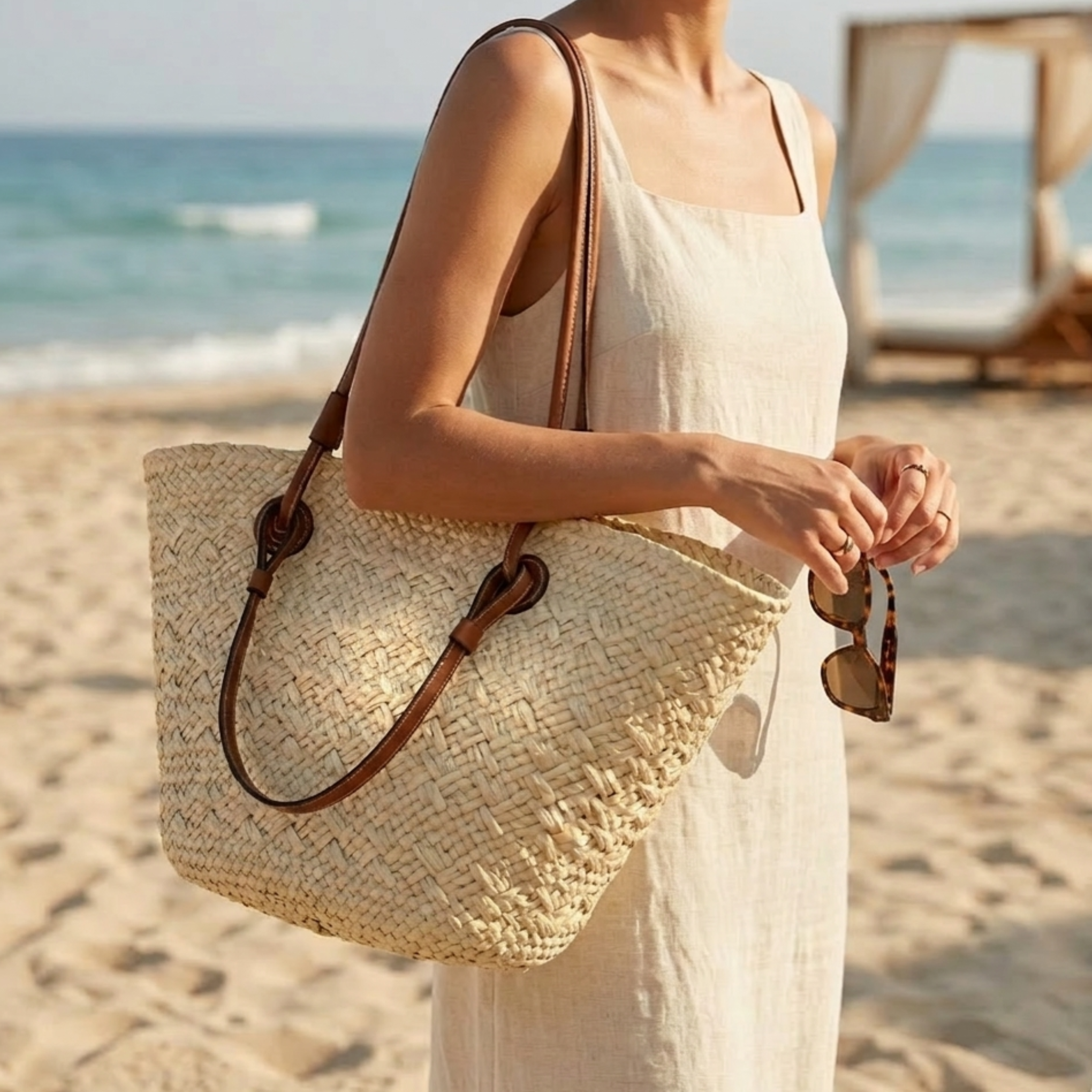 Handgefertigte Rattan-Korb-Sommertasche – Nachhaltige Taschen