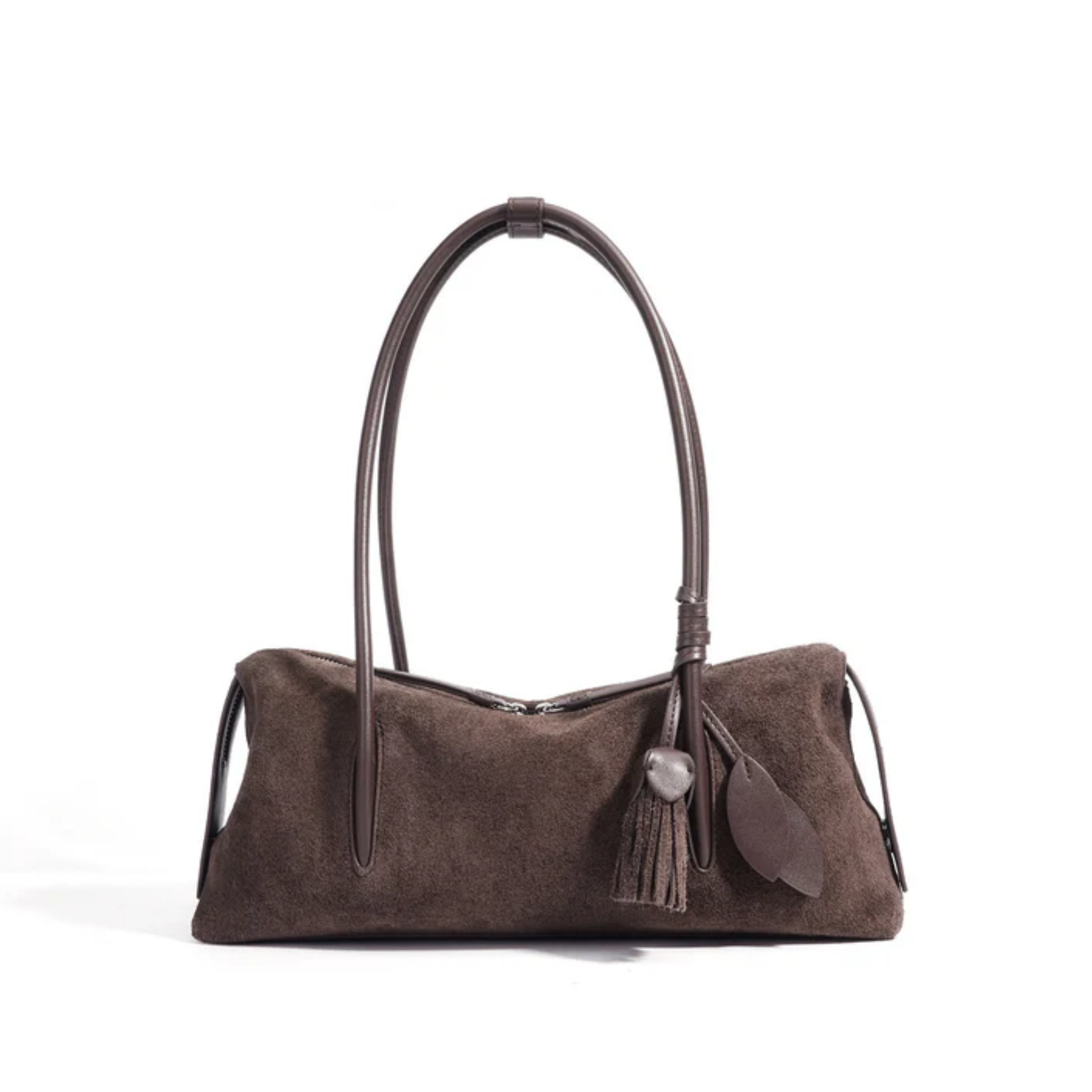 Amaranthe Genuine Leather Tassel Pendant Shoulder Pillow Bag