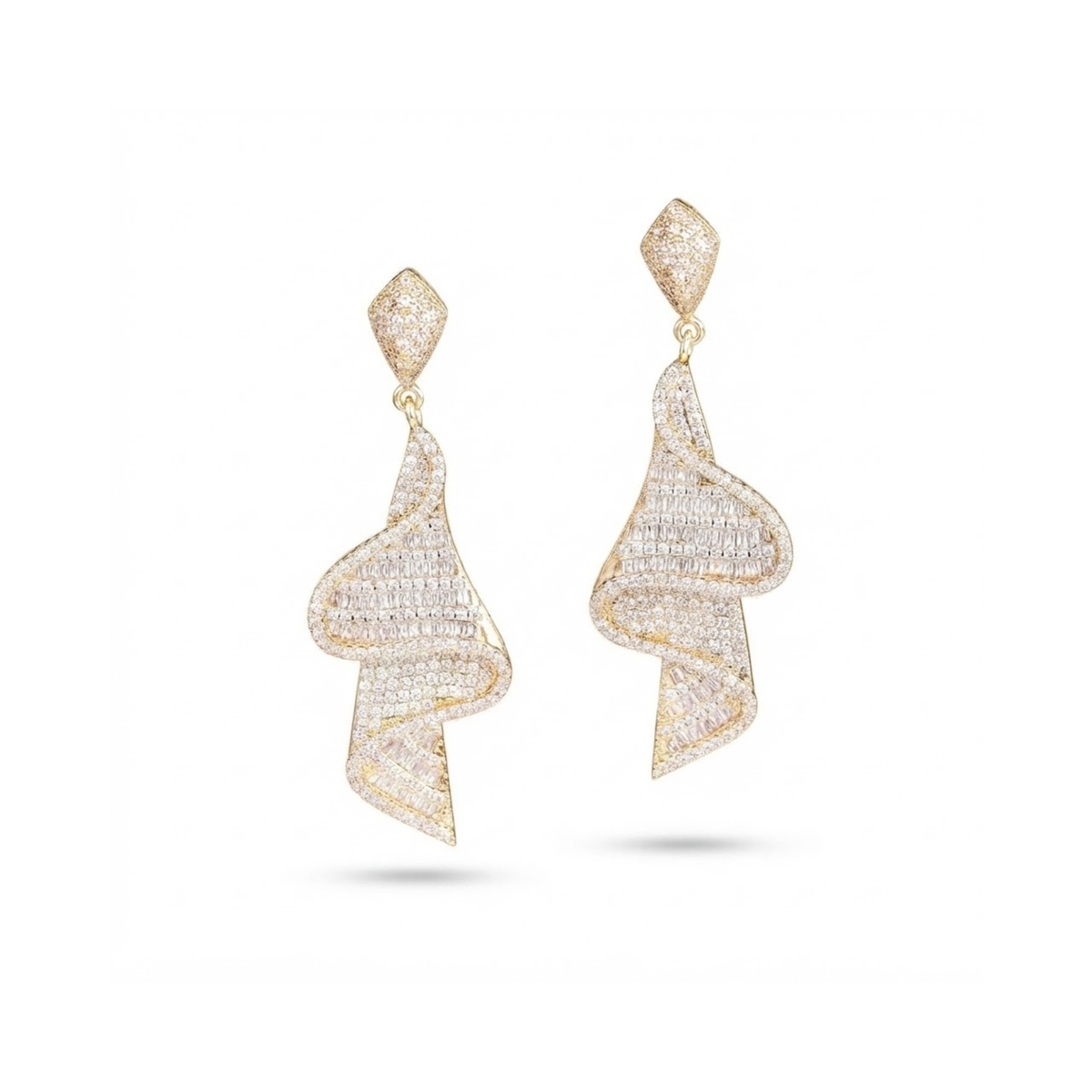 Alana Draped Ribbon Chandelier Earrings