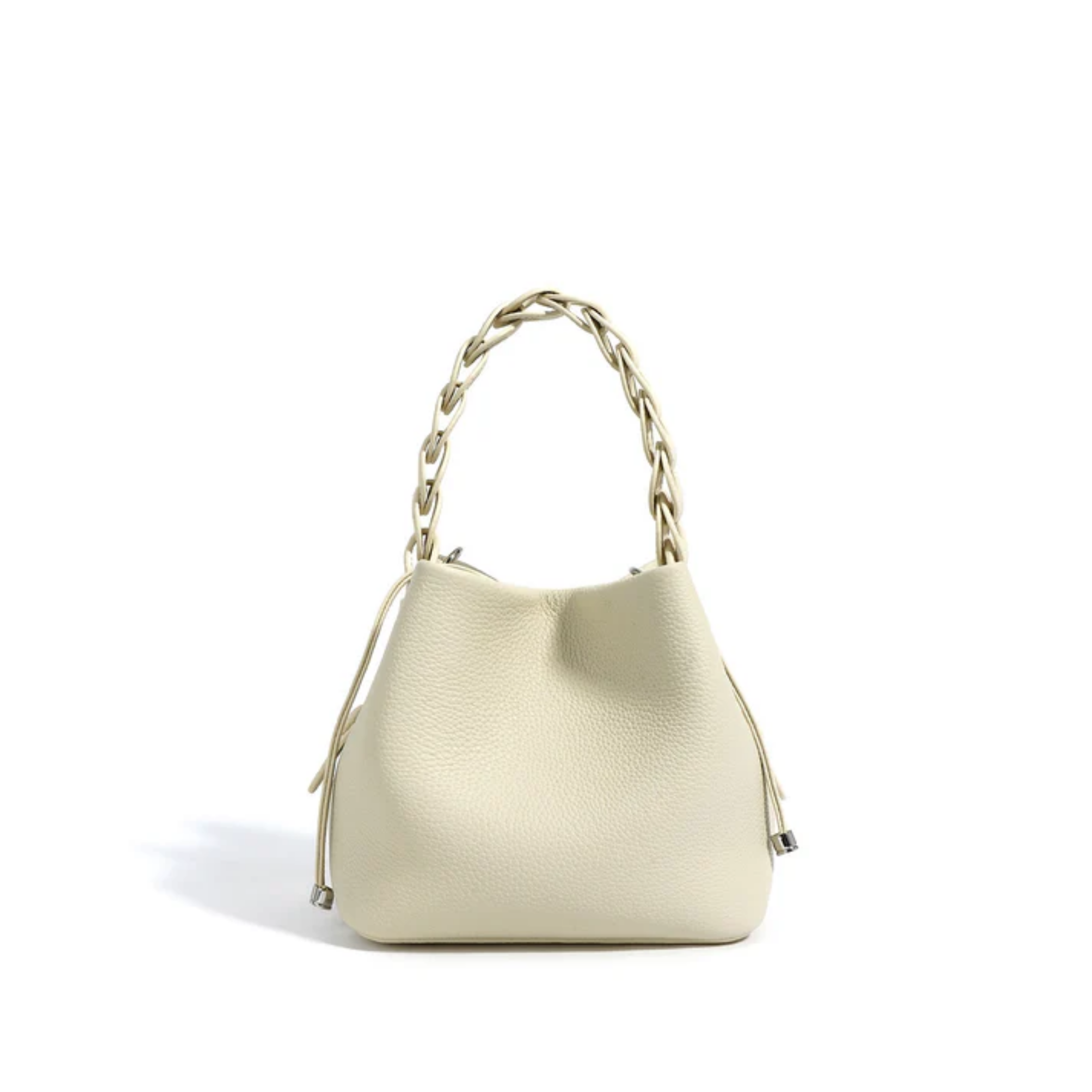 Olythéa Genuine Top-Grain Leather Bucket Bag