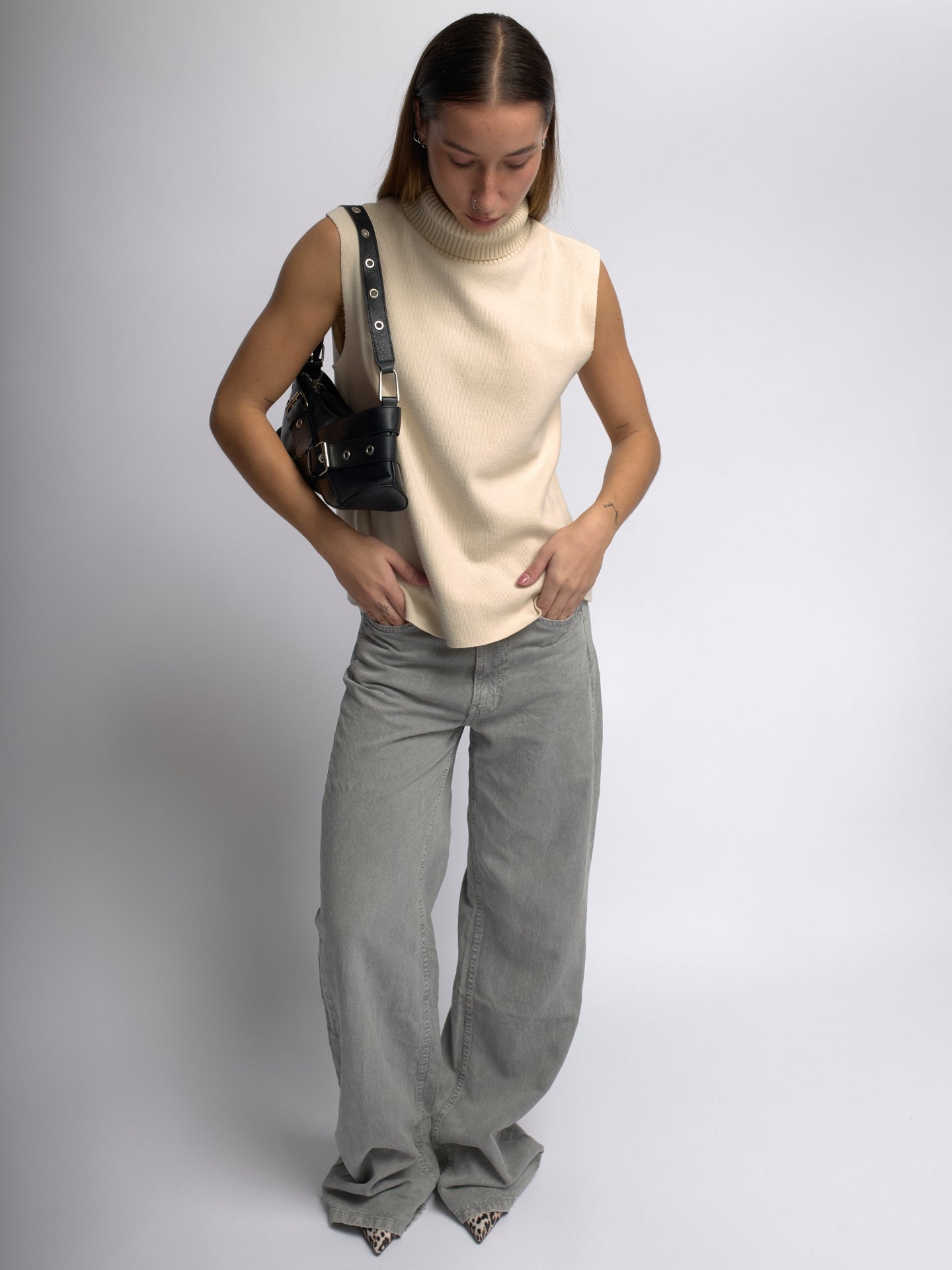 Mini-Trageriemen schicke Leder-Schultertasche
