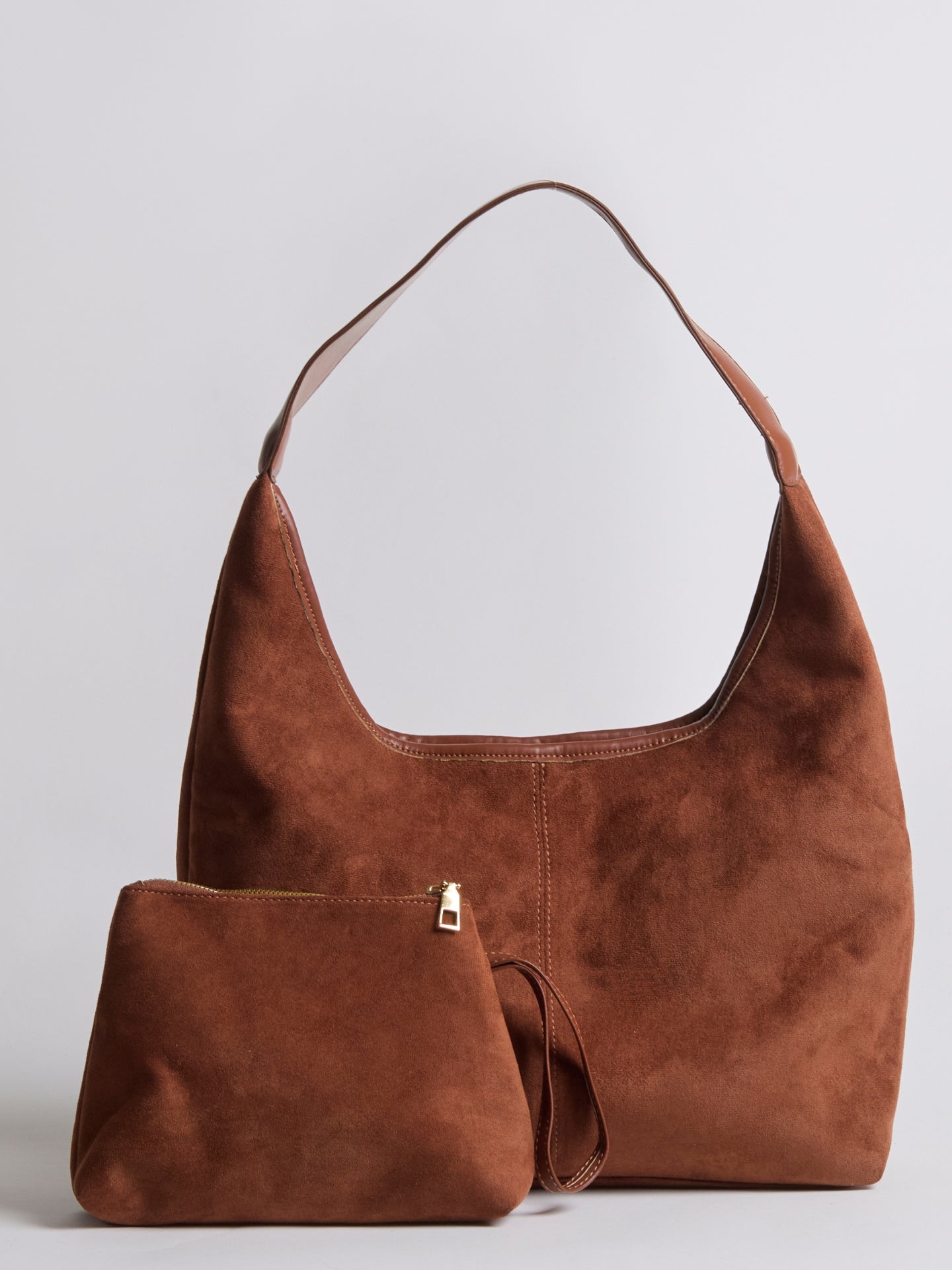Elegante vegane Leder-Halbmond-Tasche