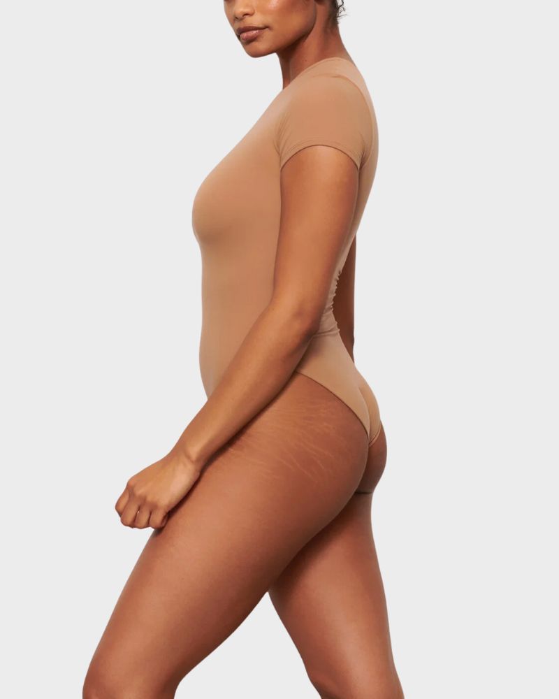 Alltags-Wear Nahtloses T-Shirt Bodysuit