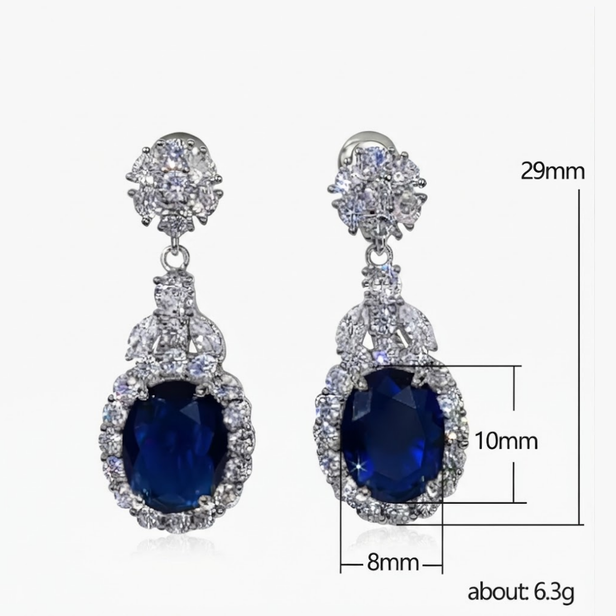 Aurora Sapphire Crystal Drop Earrings