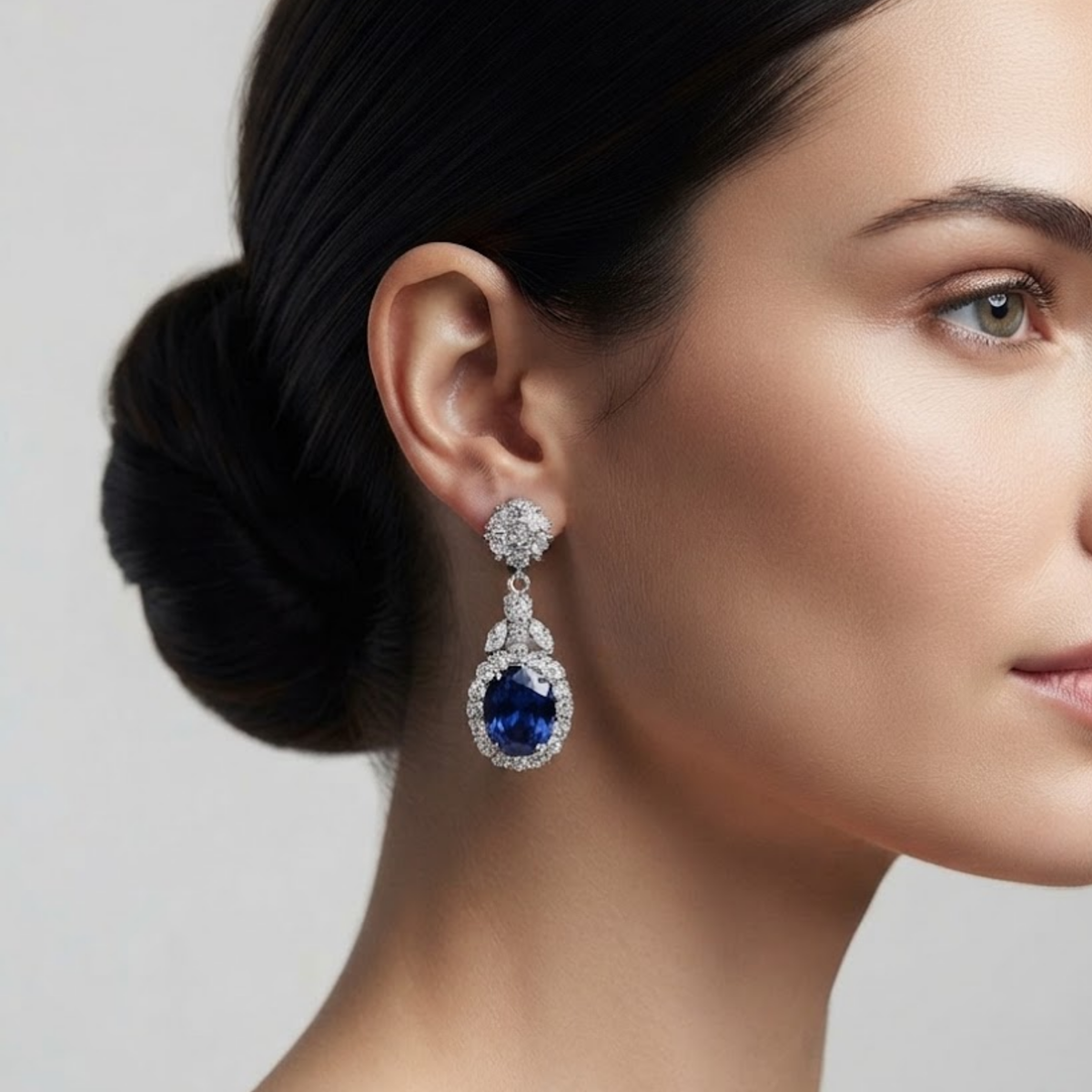 Aurora Sapphire Crystal Drop Earrings