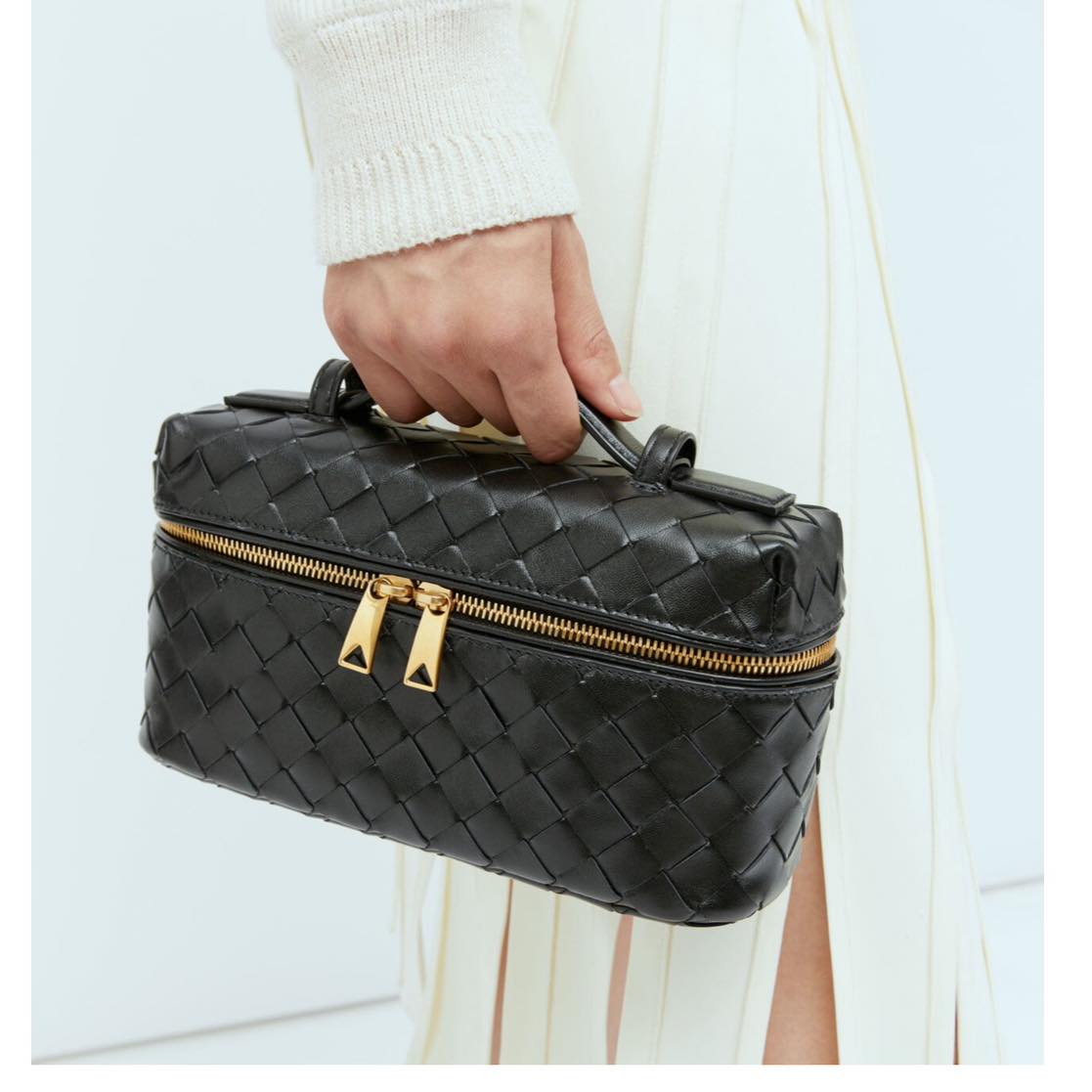 Gewebte vegane Lederhandtasche