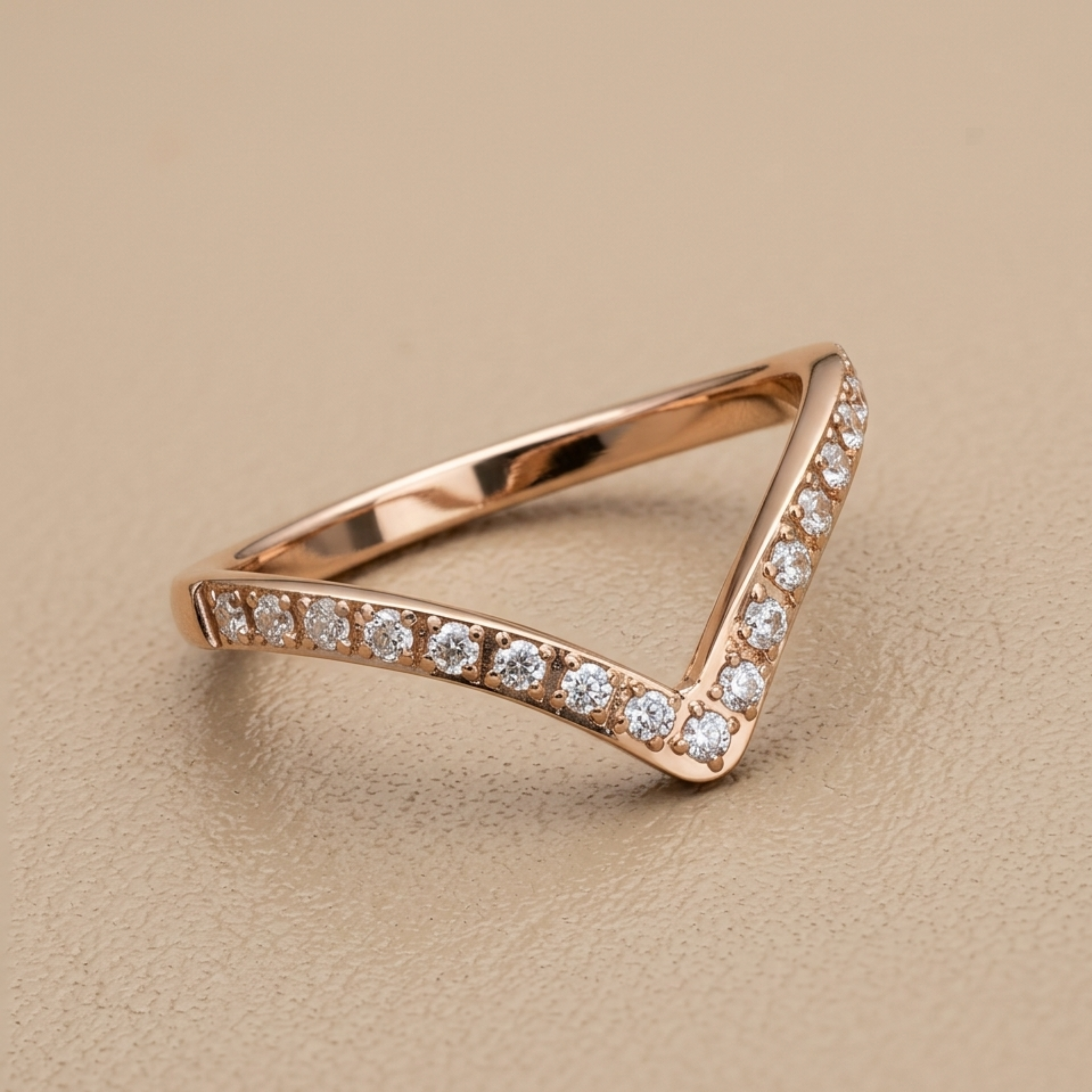 Dione Contemporary Chevron Ring
