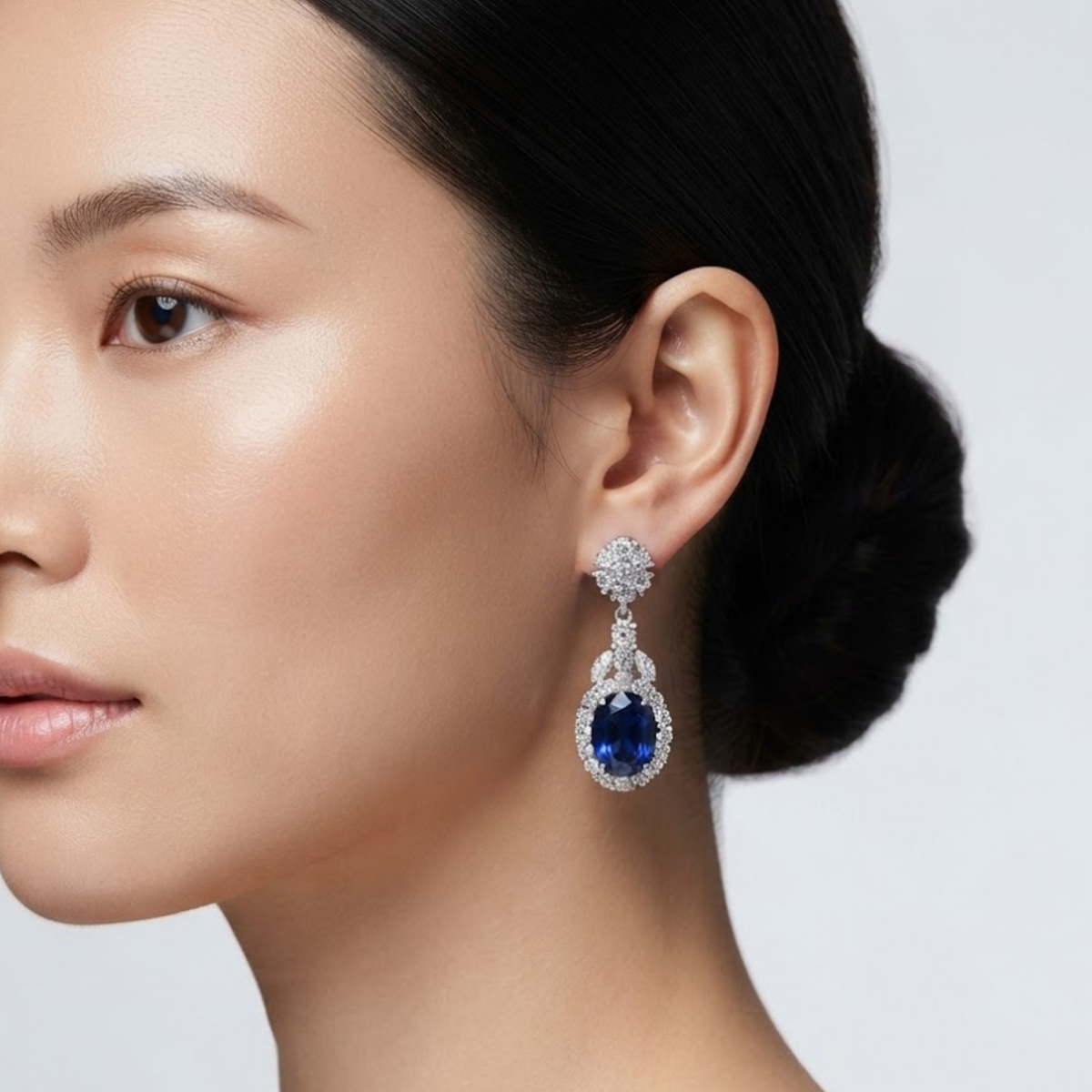 Aurora Sapphire Crystal Drop Earrings