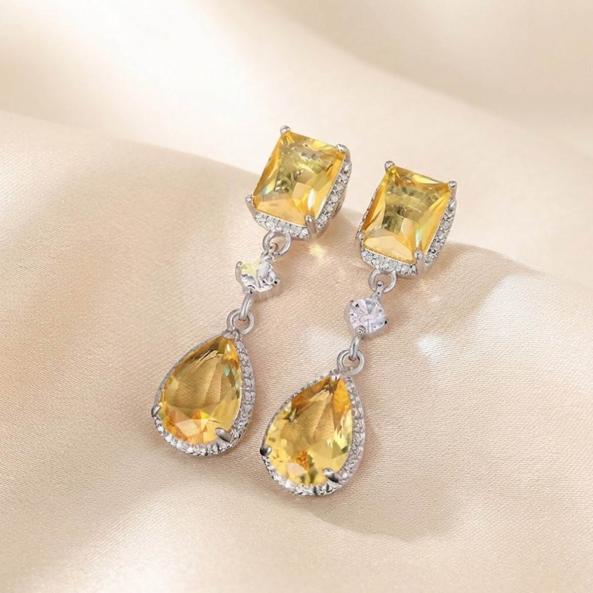 Fiona Crystal Drop Earrings