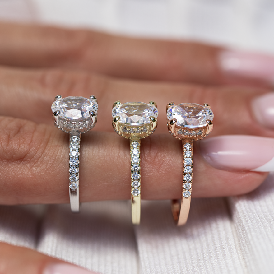Radiant Grace - The Amara Moissanite Solitaire Ring