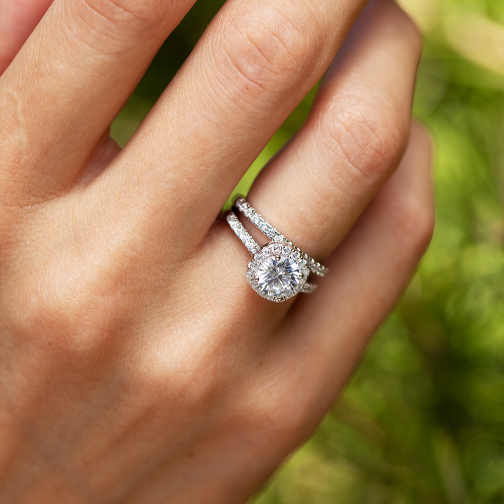 Ewiger Anmut Moissanit Ring