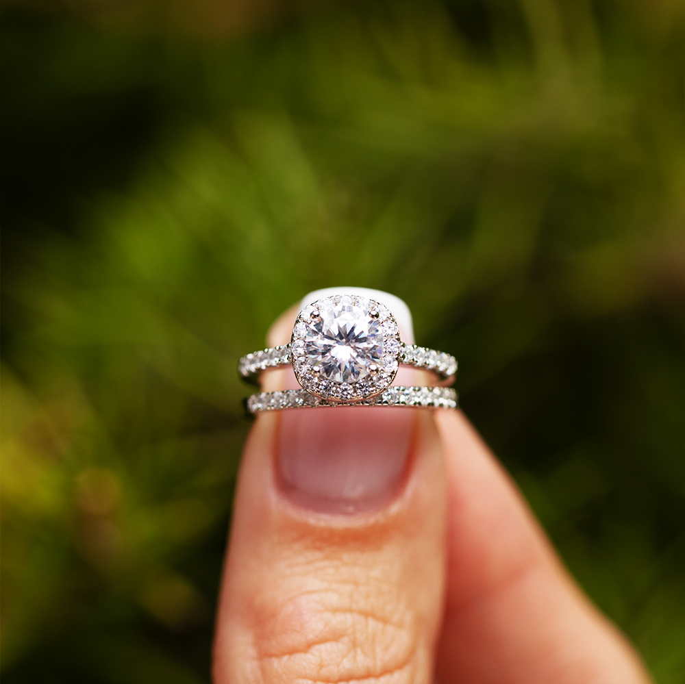 Ewiger Anmut Moissanit Ring