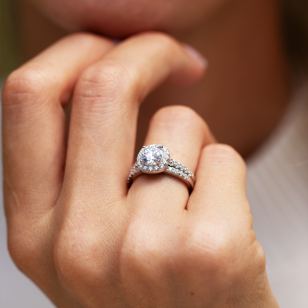 Ewiger Anmut Moissanit Ring