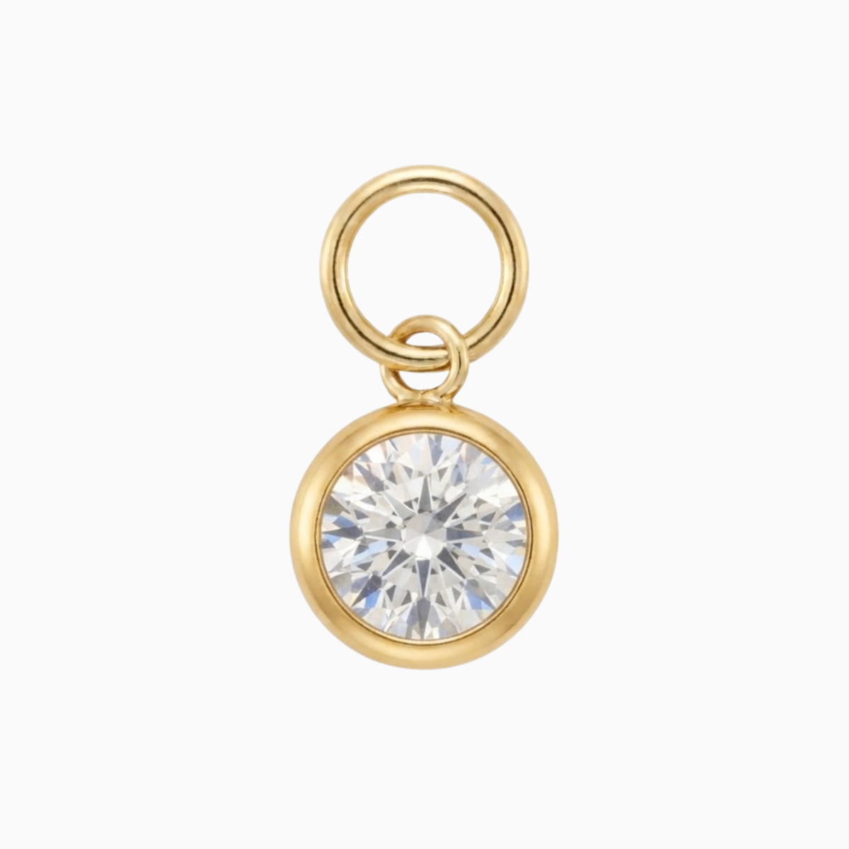 Charms - Klassischer runder Geburtsstein-Anhänger für April