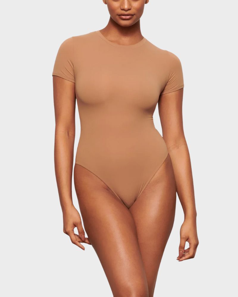 Alltags-Wear Nahtloses T-Shirt Bodysuit