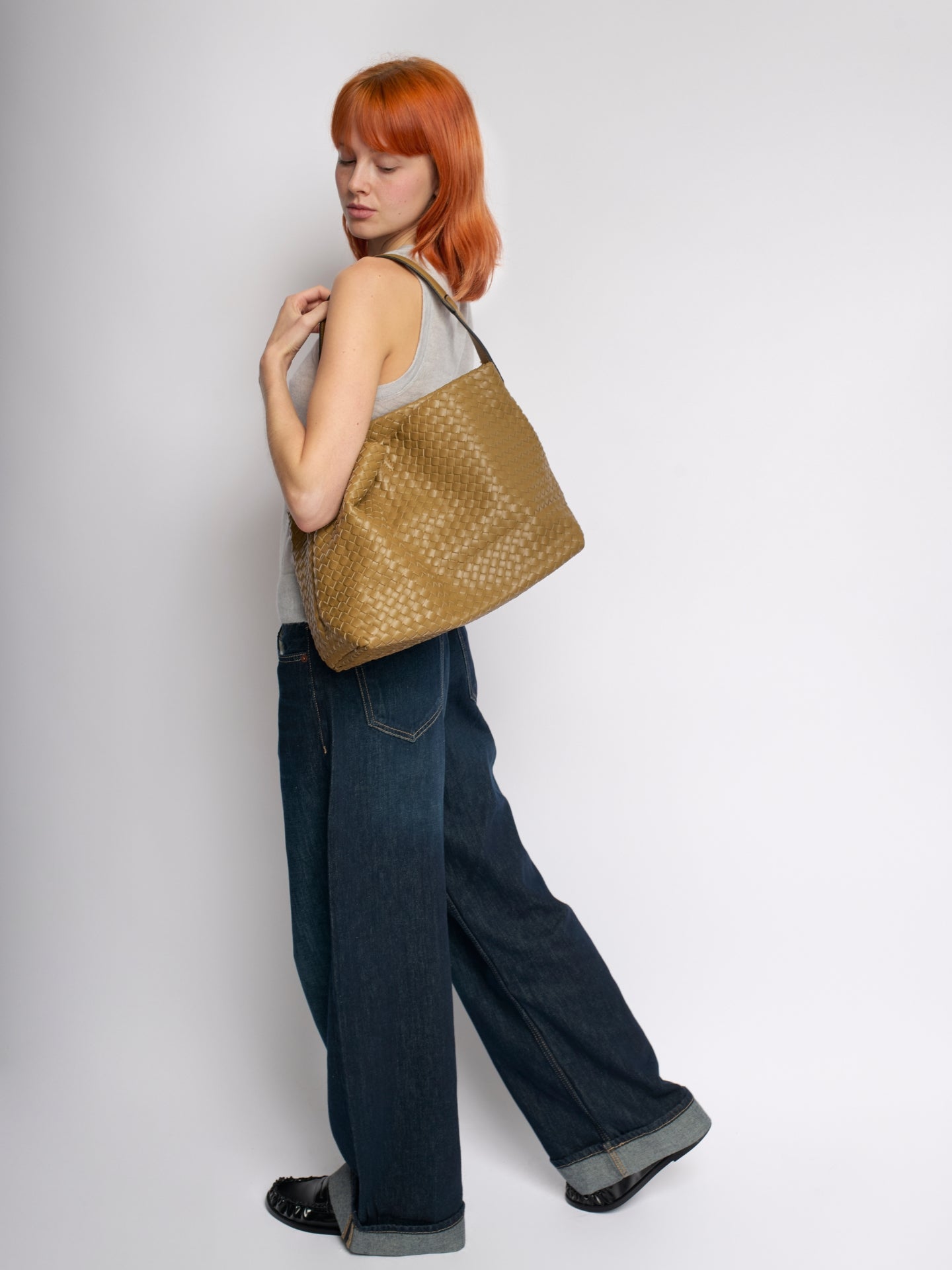 Celine Geflochtene Vegane Leder Tragetasche